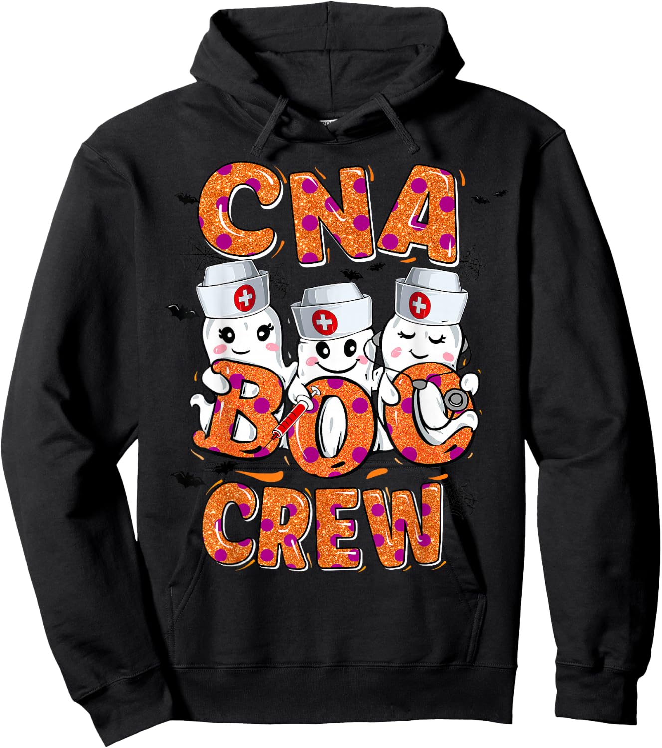 CNA Shirts Halloween CNA boo crew Halloween Nurse Assistant Hoodie - Hoodie | Black