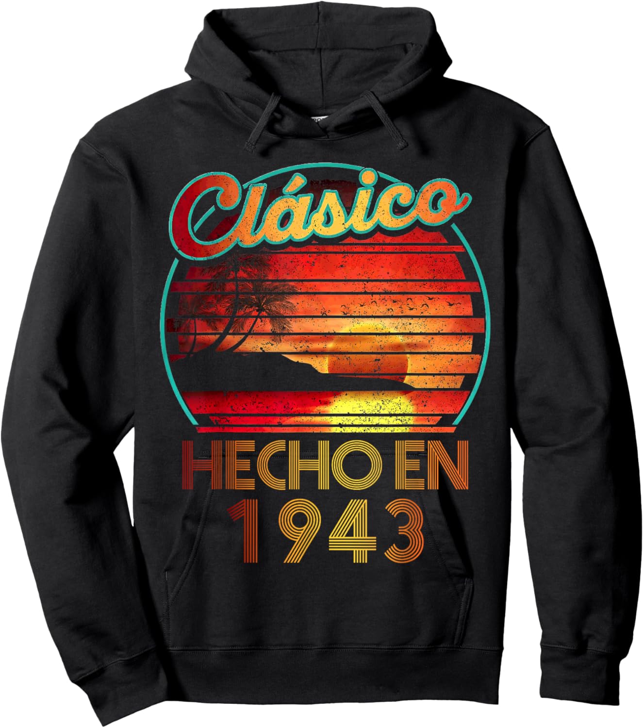 Spanish Made in 1943 Birthday Classic Retro Hoodie - Hoodie | Black