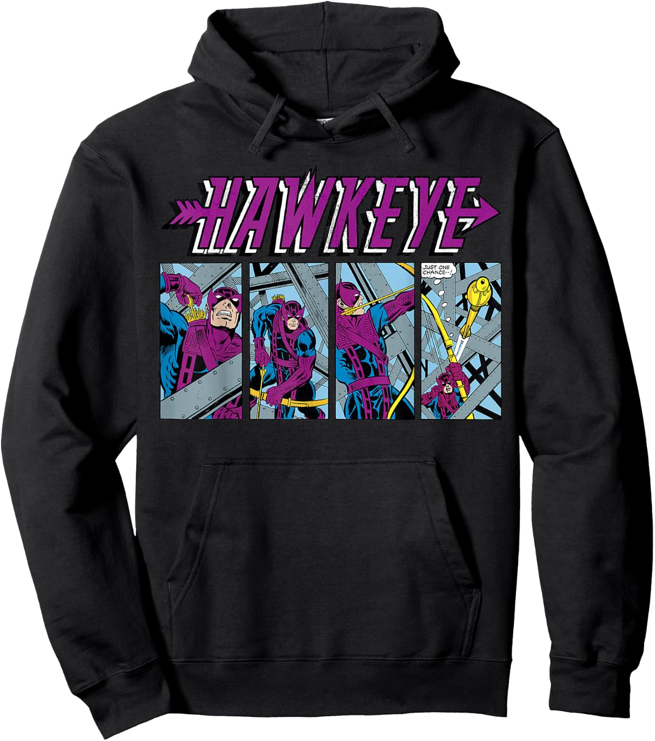 Marvel Hawkeye 'Just One Chance' Classic Comic Art Hoodie - Hoodie | Black