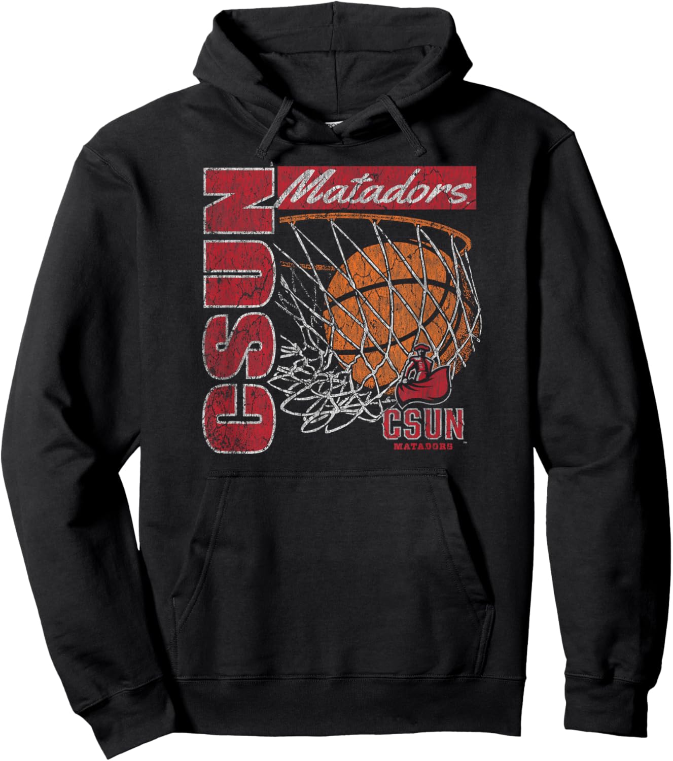 Cal State Northridge Matadors Vintage Basketball 90's Black Hoodie - Hoodie | Black