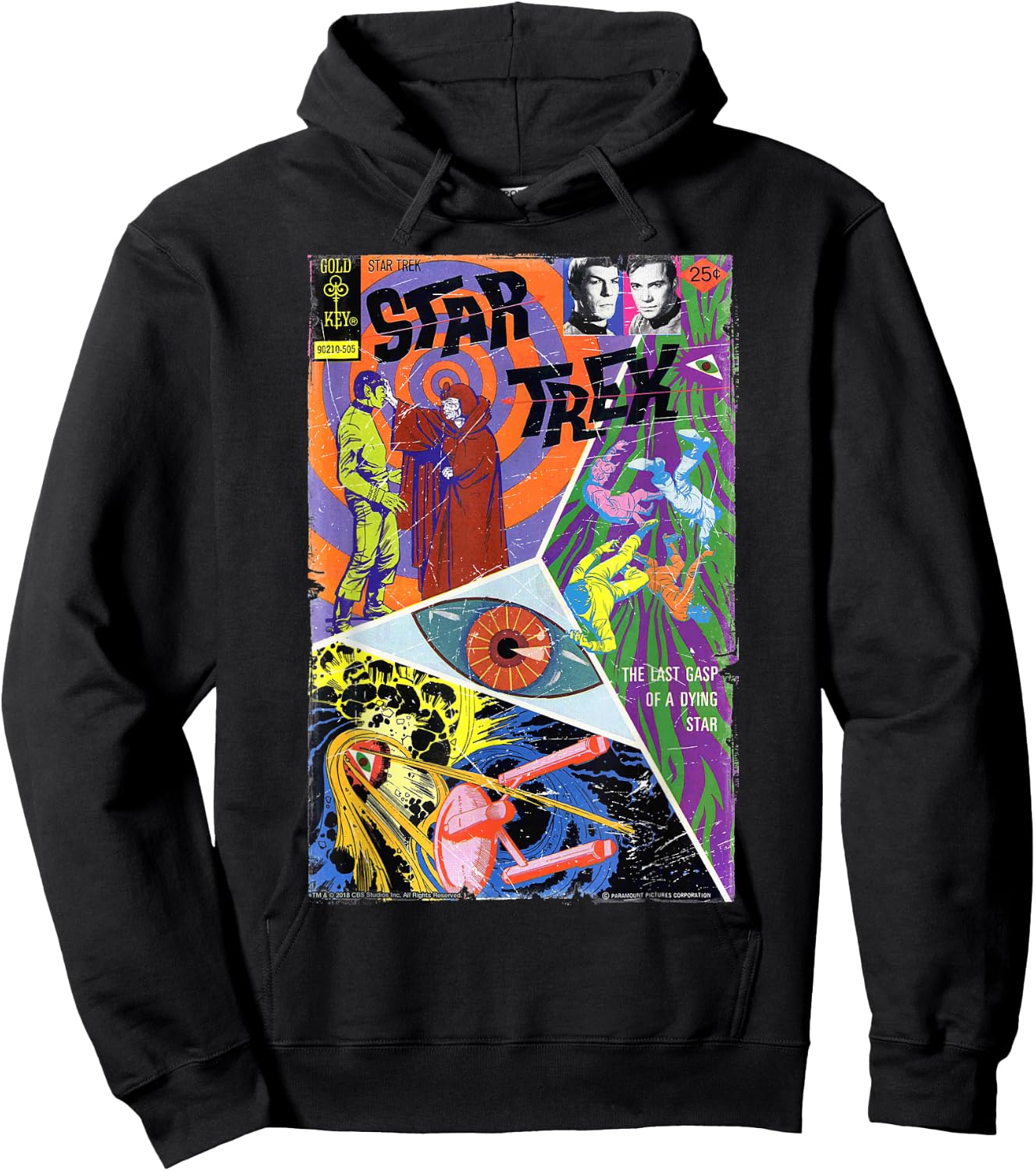 Star Trek Original Series Retro Comic Book Cover Hoodie - Hoodie | Black