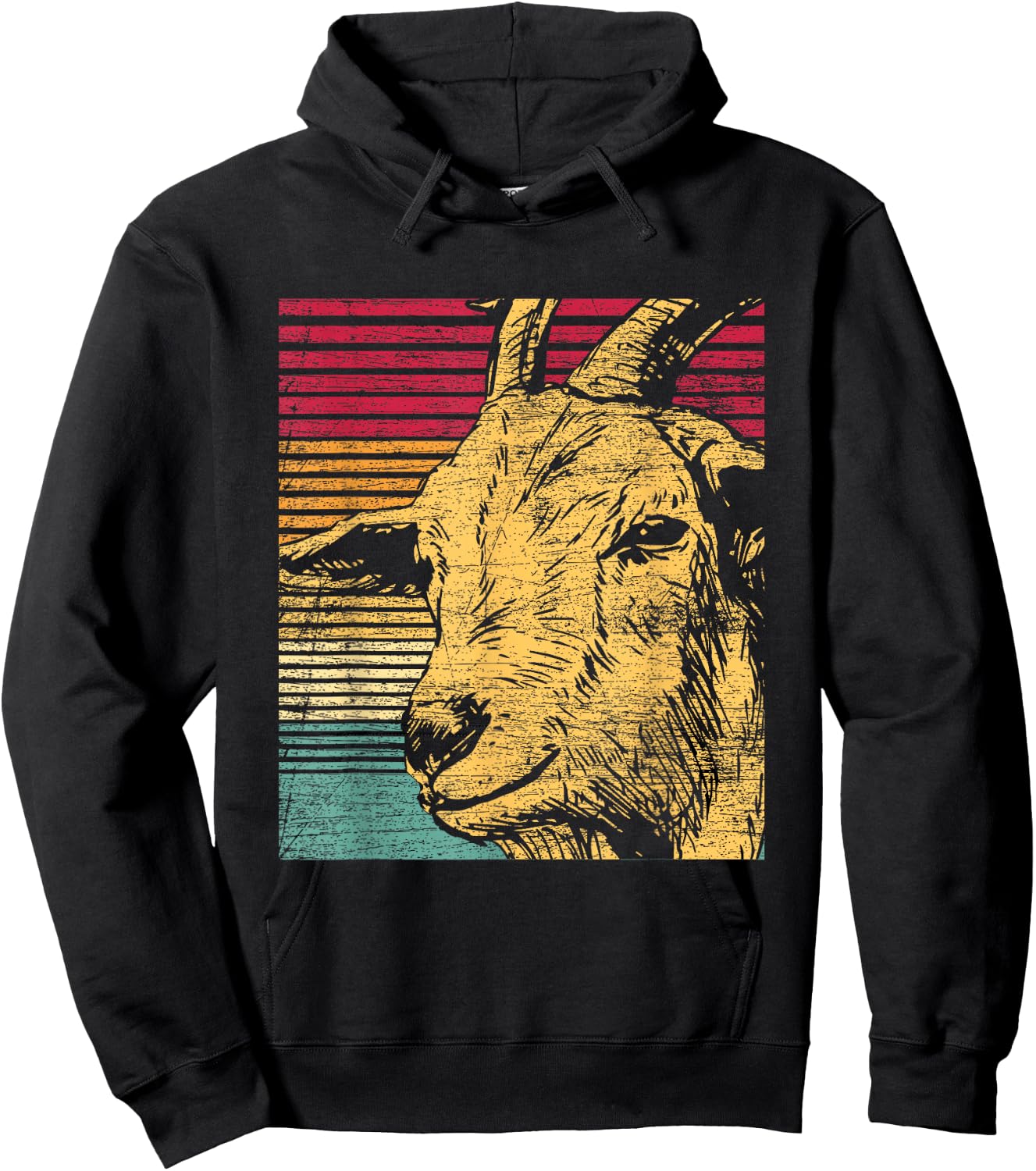 Retro Goat Hoodie - Hoodie | Black