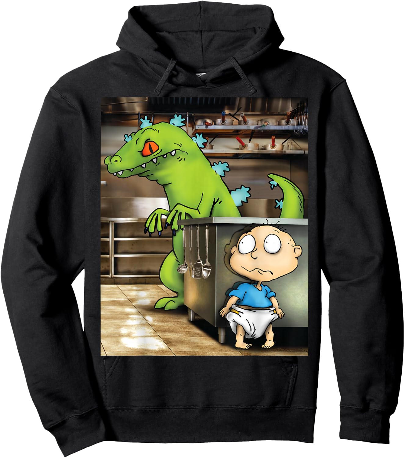Reptar and Tommy Jurassic Park Hoodie - Hoodie | Black
