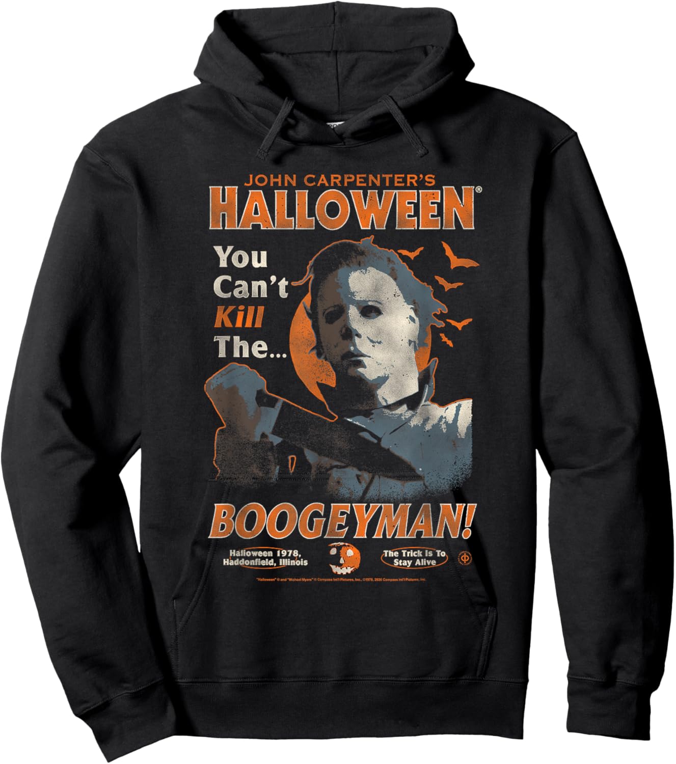 Halloween Michael Myers Portrait Poster Retro Horror Movie Hoodie - Hoodie | Black