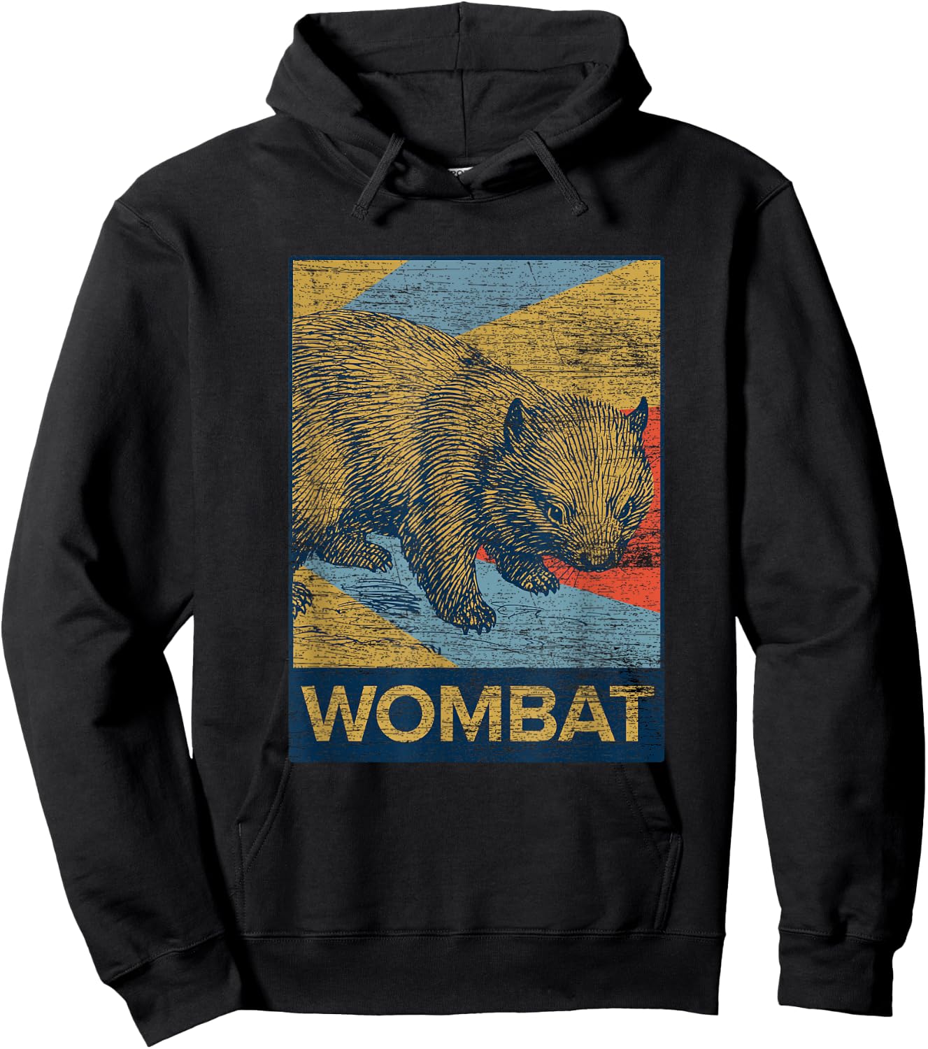 Retro Wombat Hoodie - Hoodie | Black