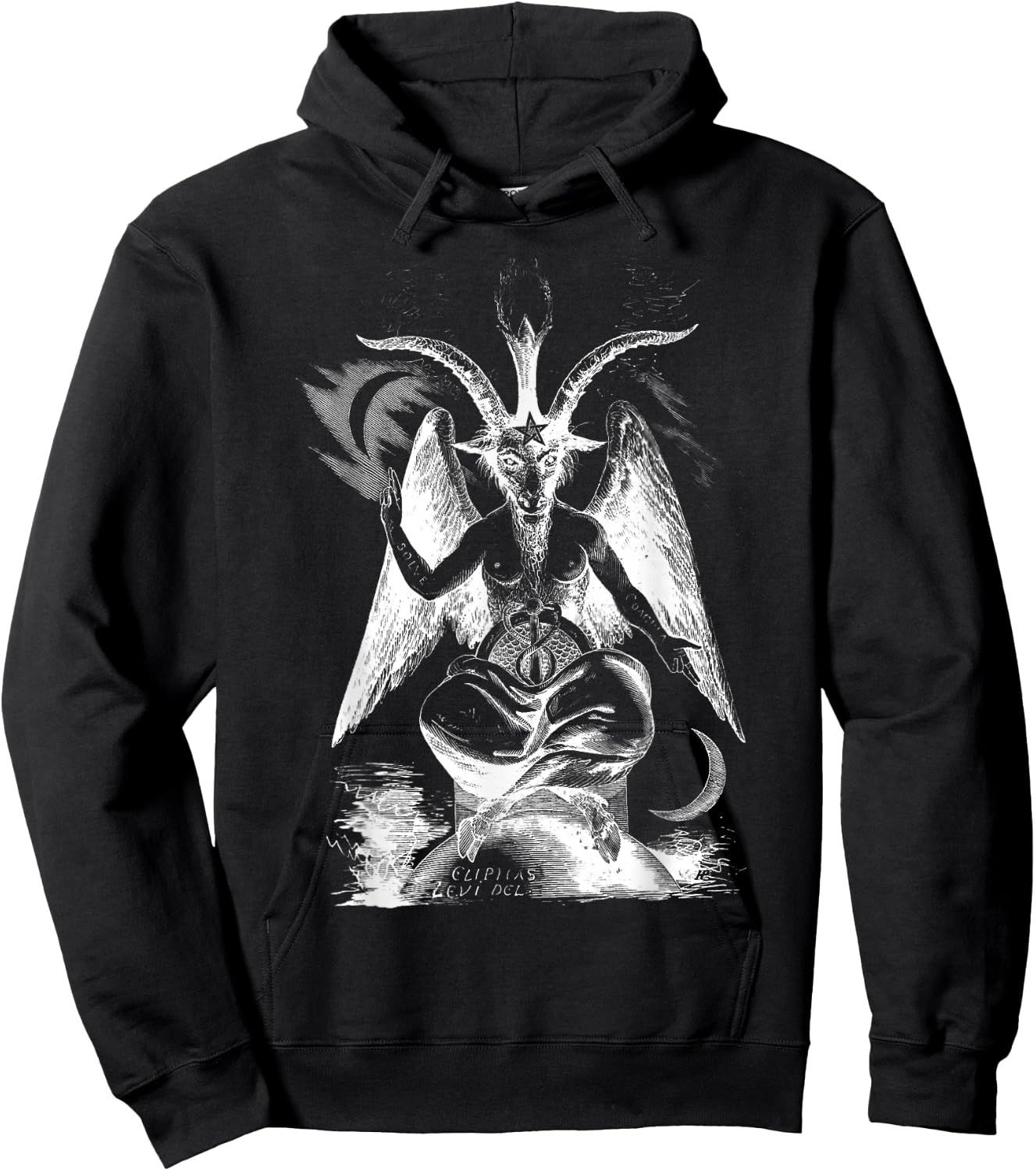 Baphomet . Sigil of Baphomet Goat Head Satan Hoodie - Hoodie | Black