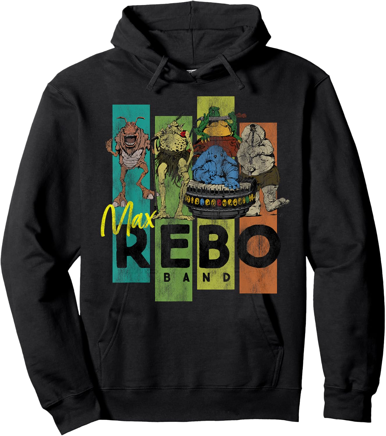Star Wars Aliens Max Rebo Band Vintage Concert Hoodie - Hoodie | Black