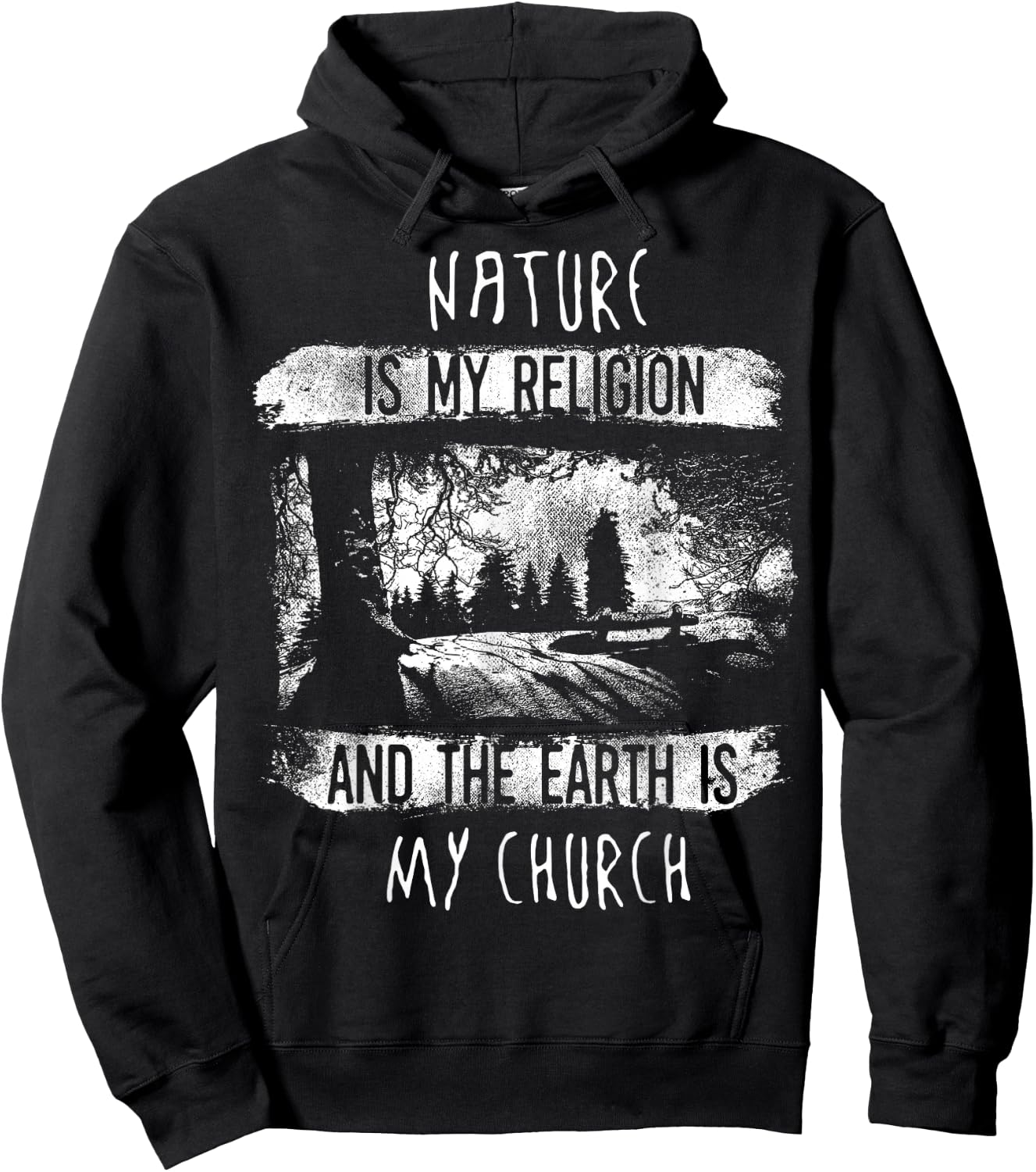 Nature Is My Religion And The Earth Is My Church Shirt Hoodie - Hoodie | Black