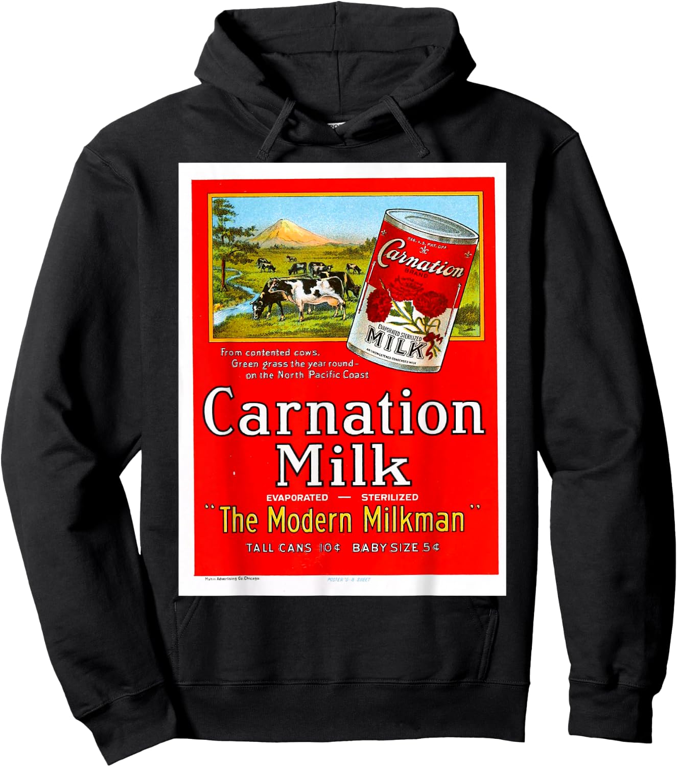 Vintage poster - Carnation Milk Retro Hoodie - Hoodie | Black