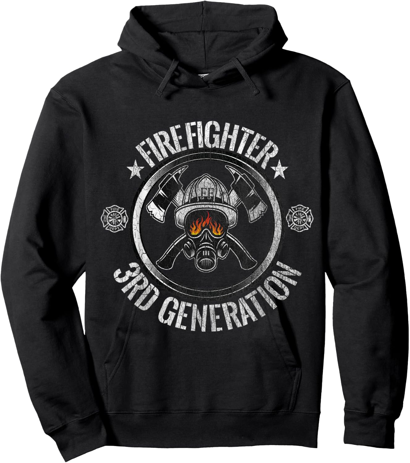 Firefighter Academy 3RD Generation Firefighter Axe Gift Hoodie - Hoodie | Black