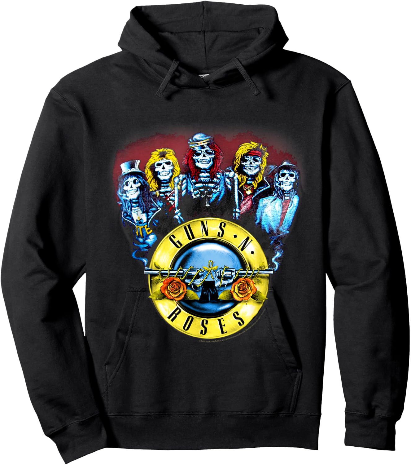 Guns N' Roses Official Skeletons & Bullets Small Hoodie - Hoodie | Black