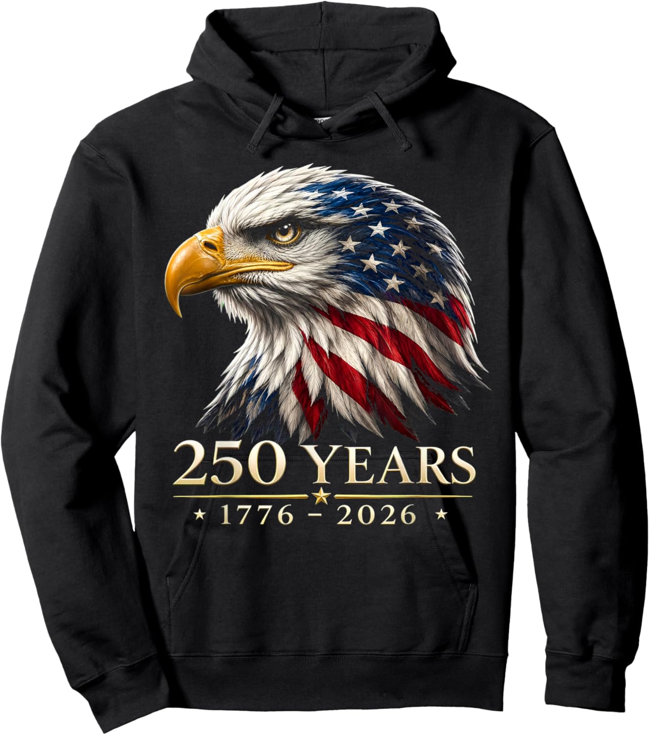 250 Years American 1776 2026 250th Anniversary 4th of July Hoodie - Hoodie | Black