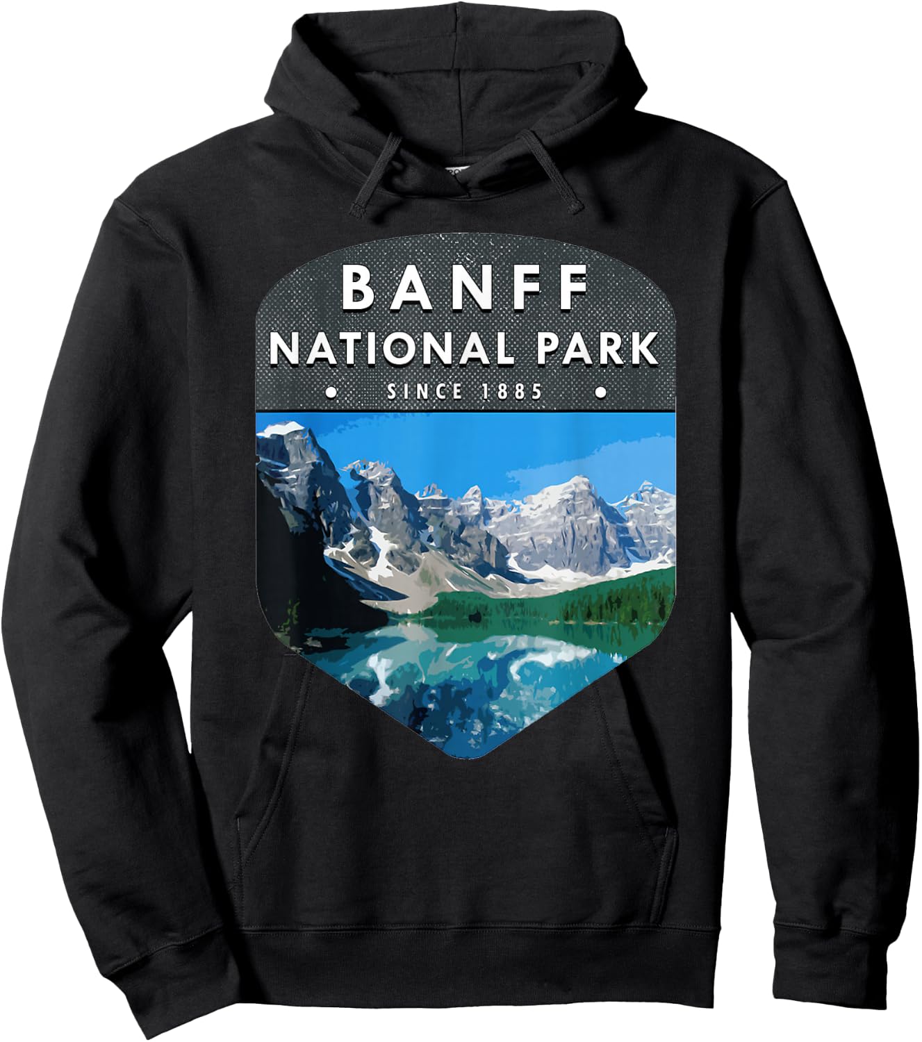 BANFF National Park T Shirt Hiking Wanderlust Hoodie - Hoodie | Black