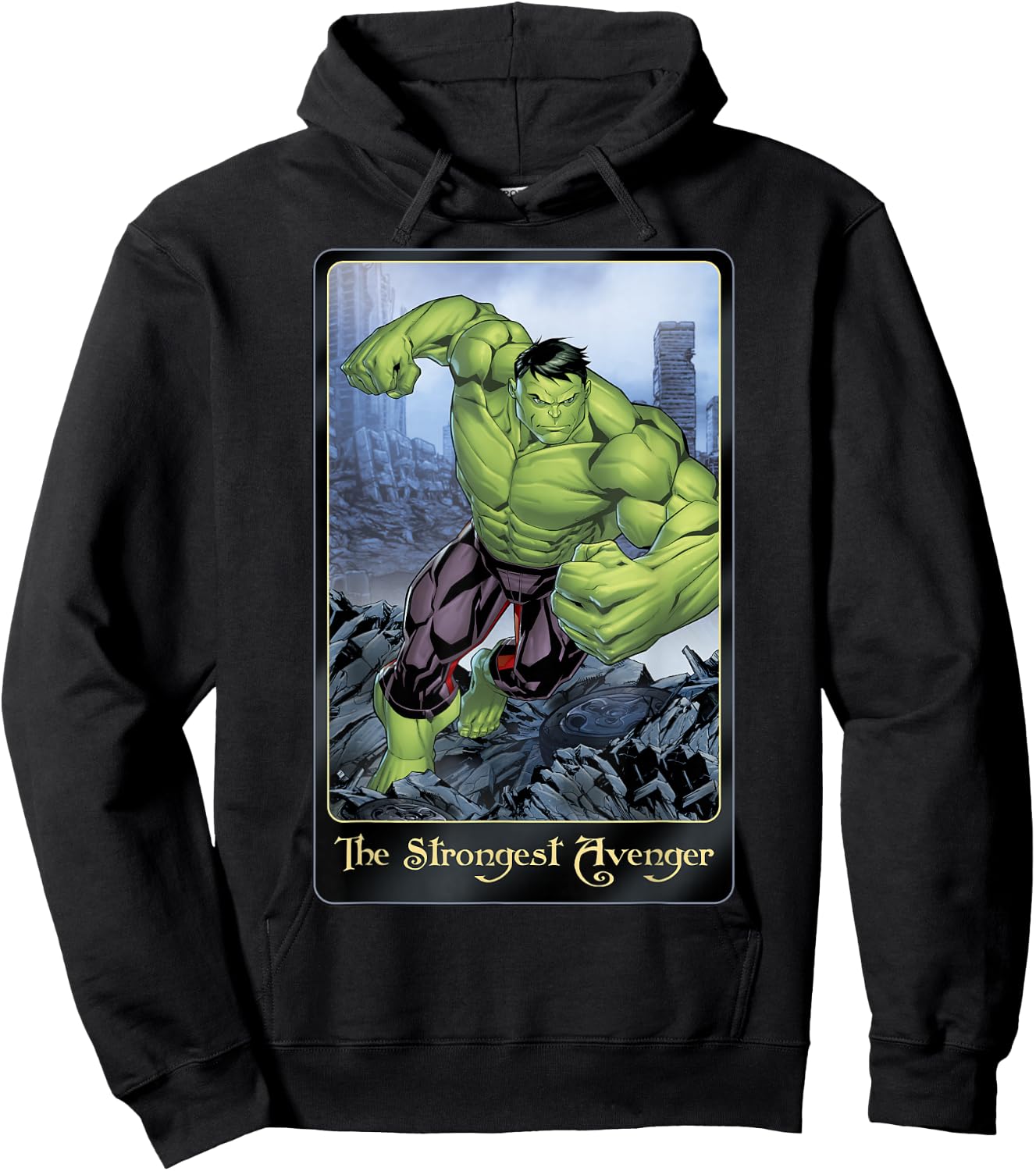 Marvel Strongest Avenger Incredible Hulk Graphic Hoodie - Hoodie | Black