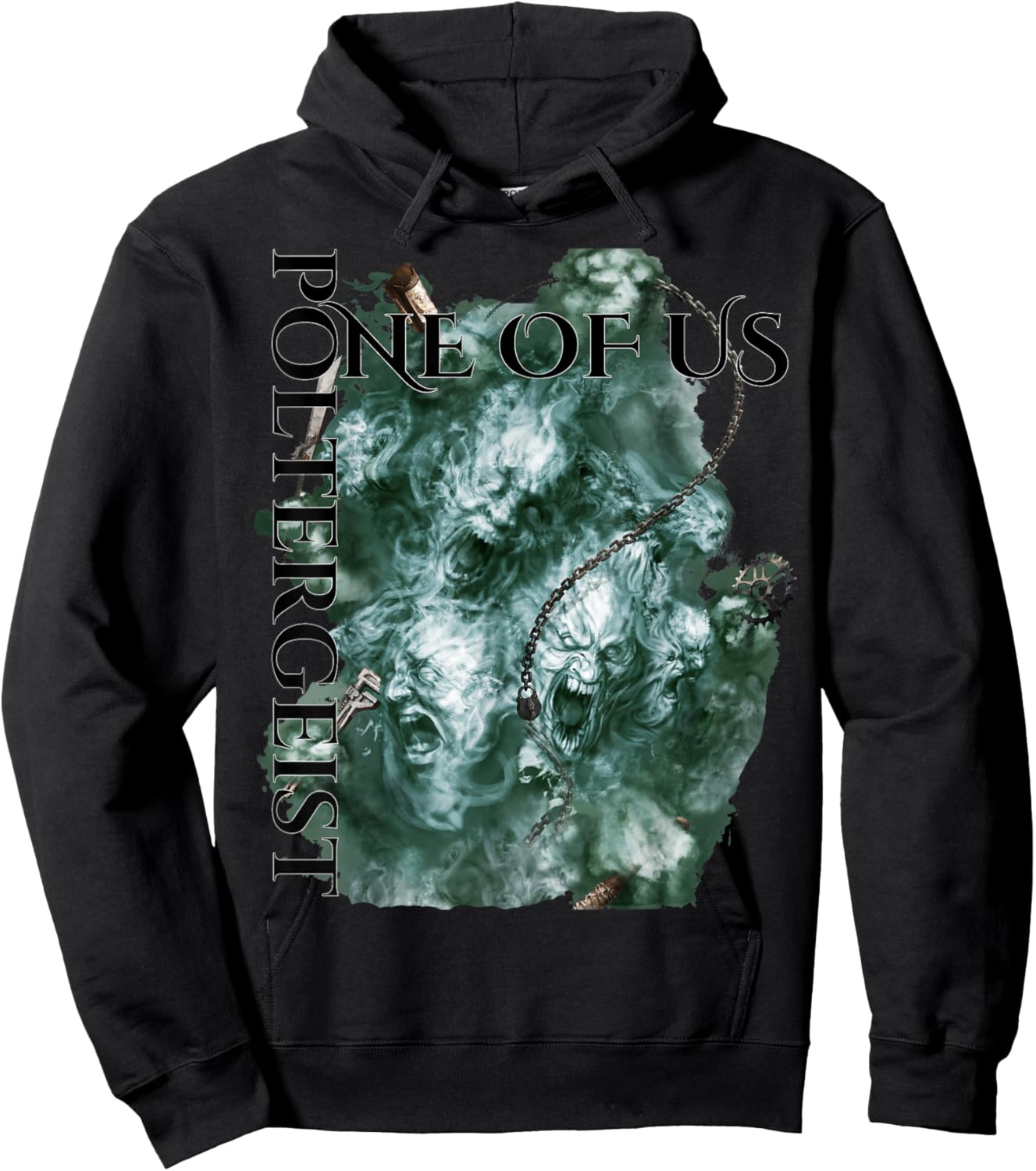 Poltergeist Ghost - Adults, Black, Small, Short Sleeve Hoodie - Hoodie | Black