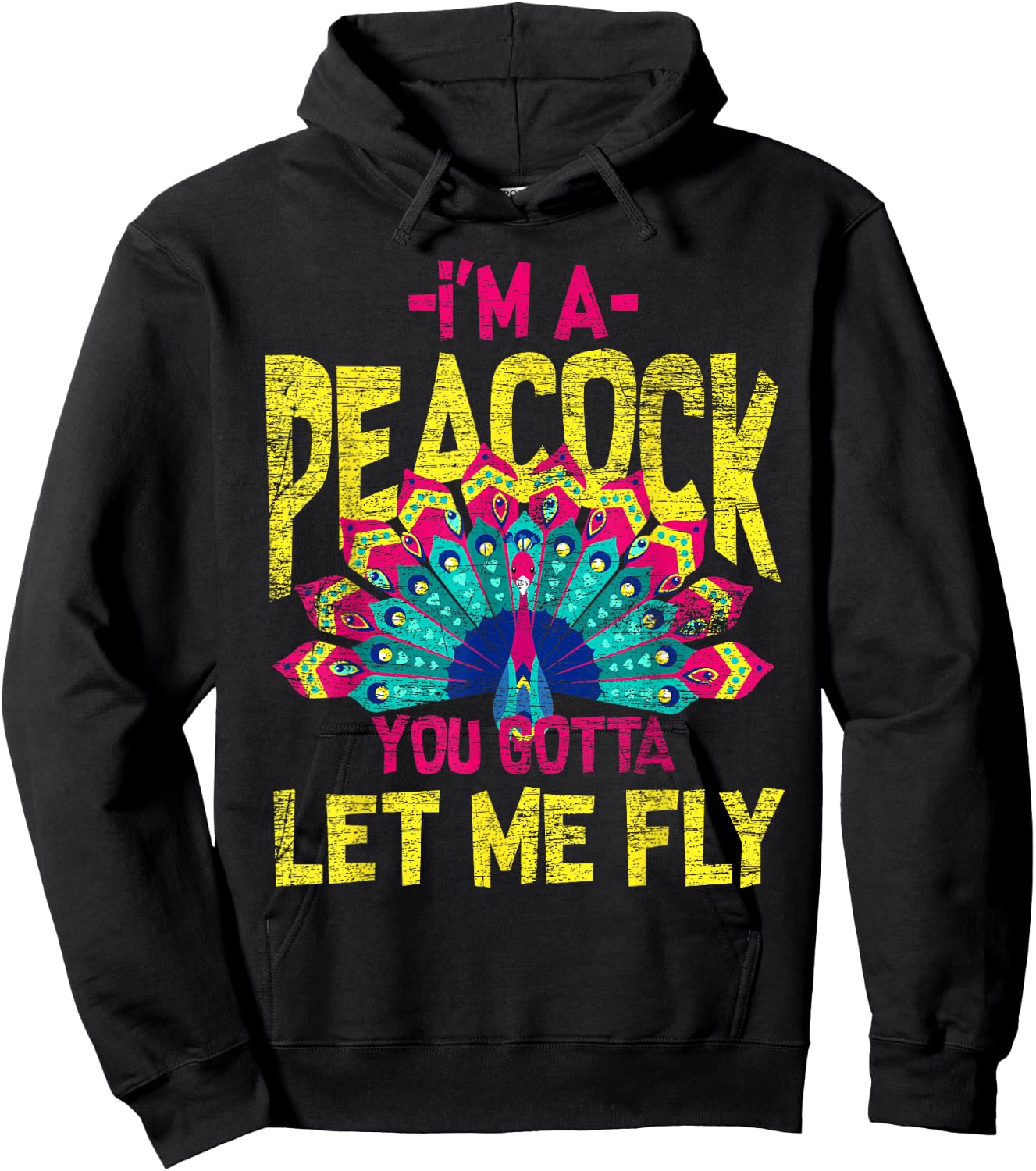You Gotta Let Me Fly Peacock Hoodie - Hoodie | Black