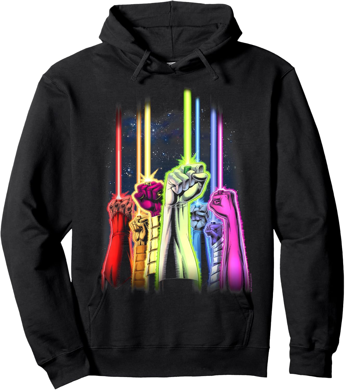 Green Lantern Rainbow Corps Hoodie - Hoodie | Black