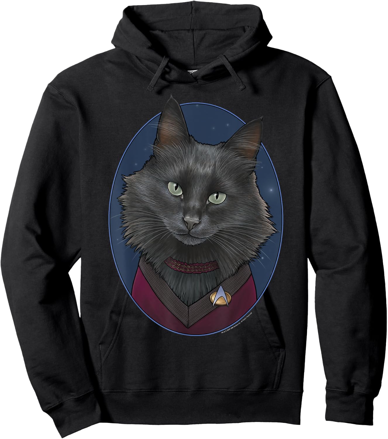 Star Trek: The Next Generation Deanna Troi Cat Portrait Hoodie - Hoodie | Black
