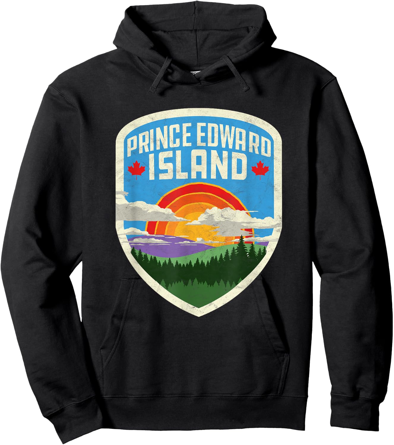 Prince Edward Island Canada Vintage Nature Outdoor Hoodie - Hoodie | Black