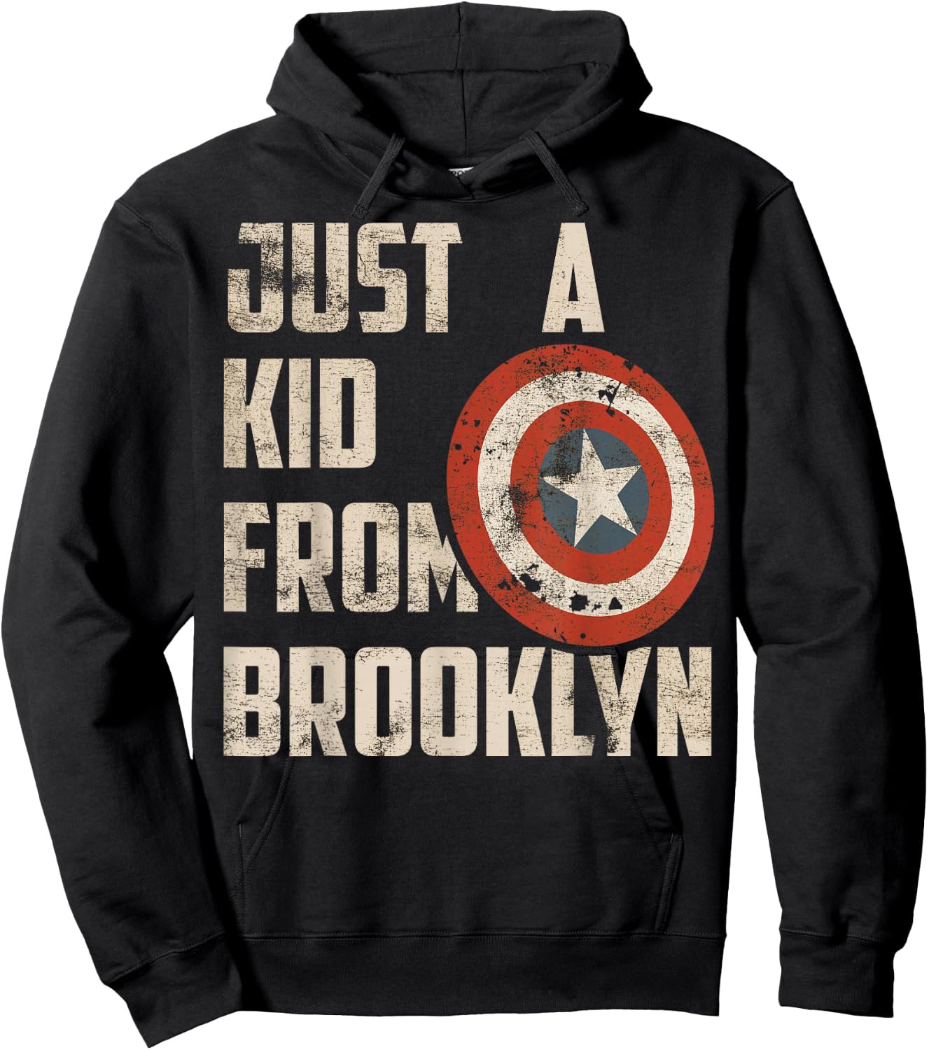 Marvel Captain America Just A Shield from Brooklyn Hoodie - Hoodie | Black