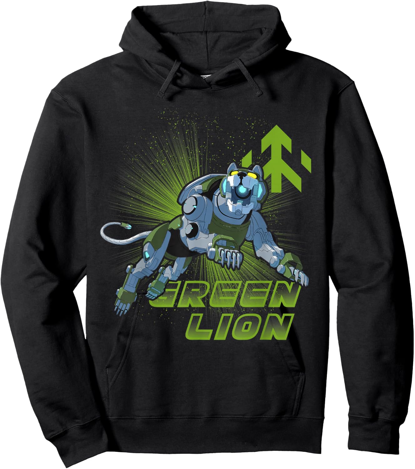 Legendary Defender Green Lion Logo Graphic Hoodie - Hoodie | Black