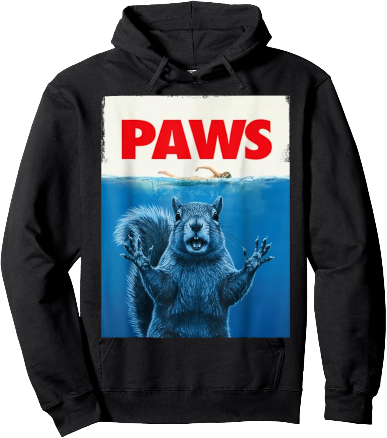 Paws Squirrel Shirts Funny Squirrel Gifts Women Kid Hoodie - Hoodie | Black