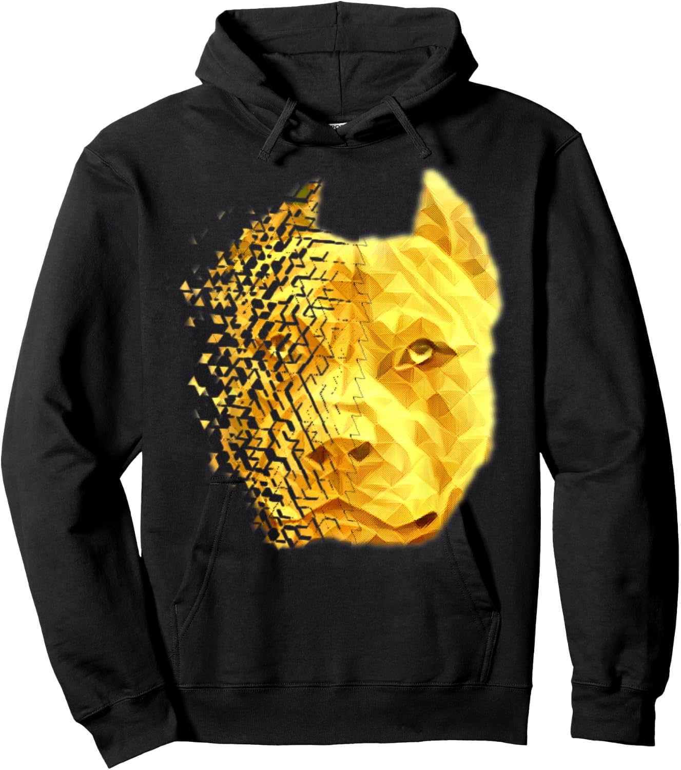 Pit Bull Shattered Gold Designer Hoodie - Hoodie | Black