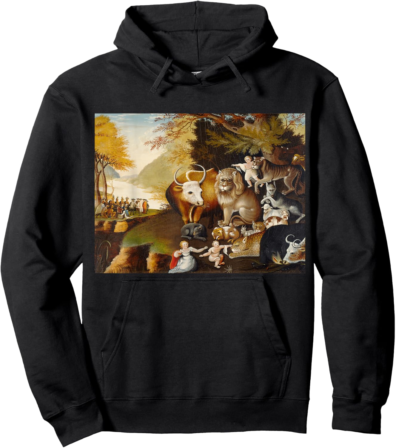 Edward Hicks's Peaceable Kingdom Hoodie - Hoodie | Black