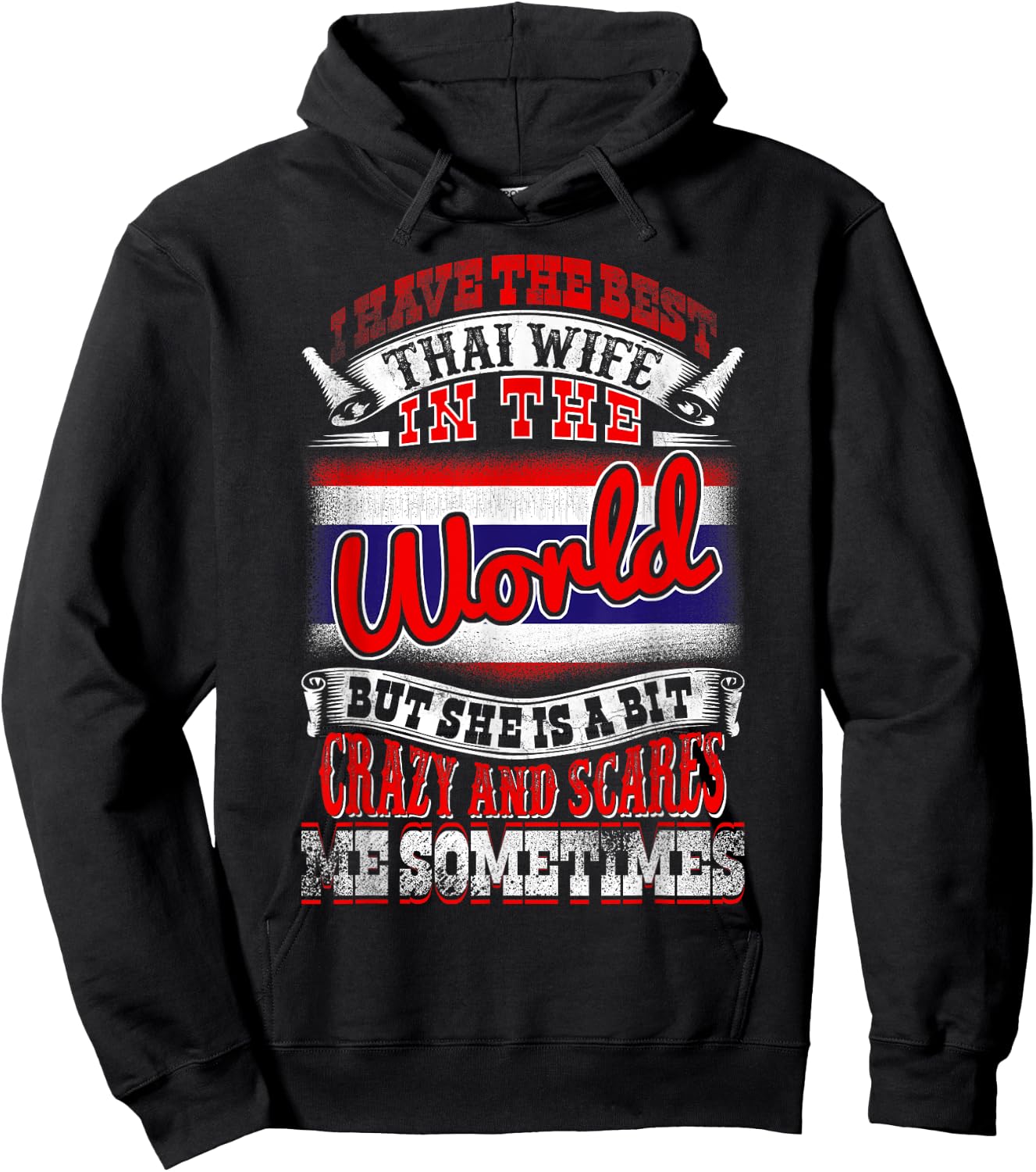 Best Thai Wife - For Husbands Married To Women From Thailand Hoodie - Hoodie | Black