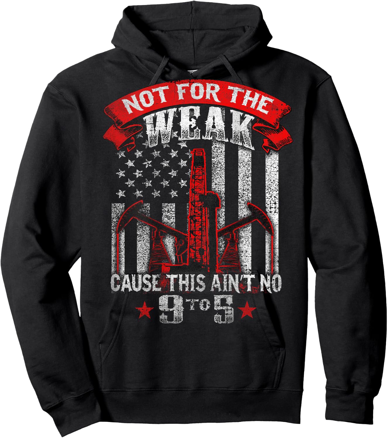 Roughneck Oilfield Trash , Not for the Weak, Men's Black Short Sleeve Classic Fit , Size Small Hoodie - Hoodie | Black