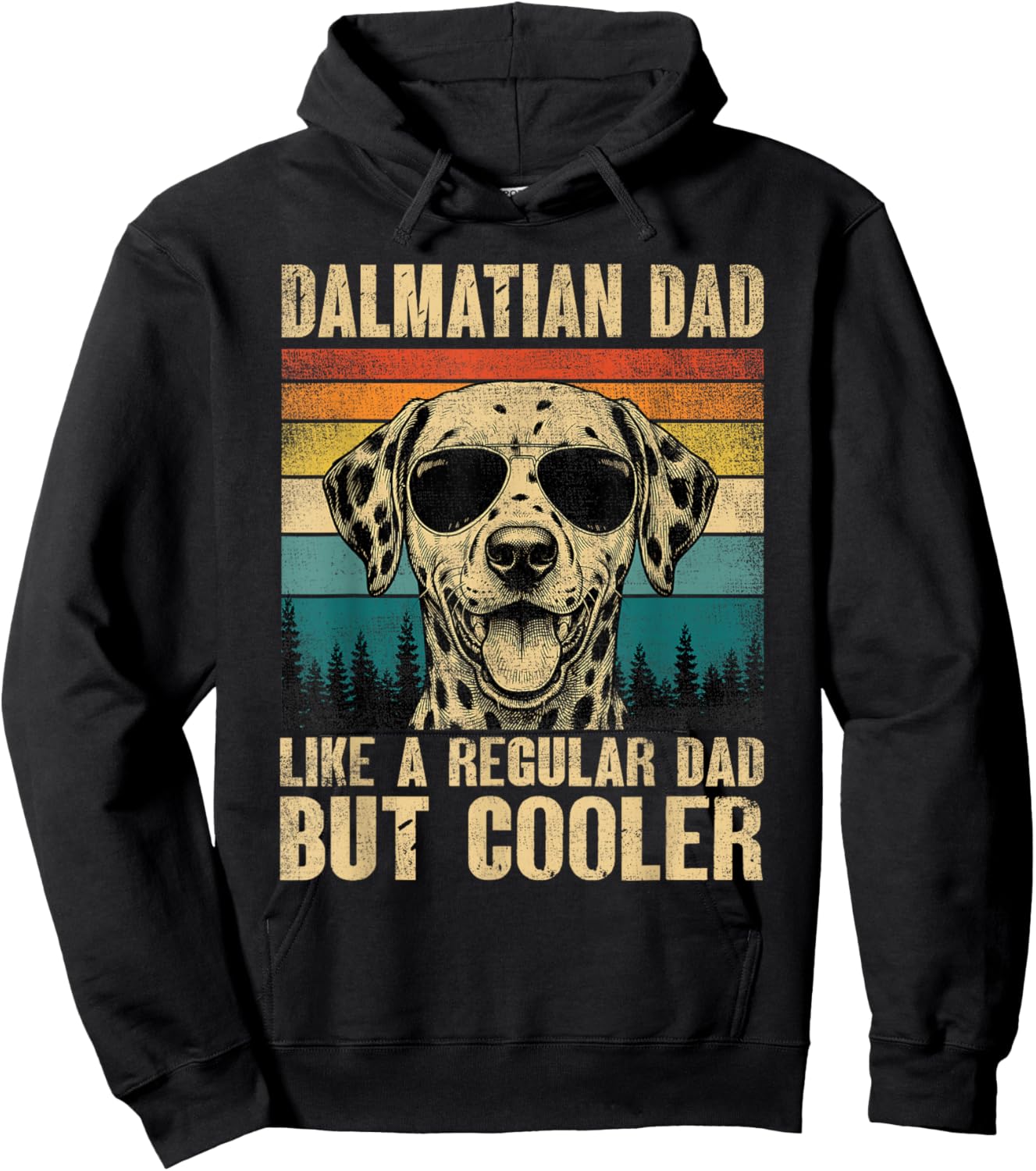 Dalmatian Dad Like A Regular Daddy But Cooler Vintage Hoodie - Hoodie | Black