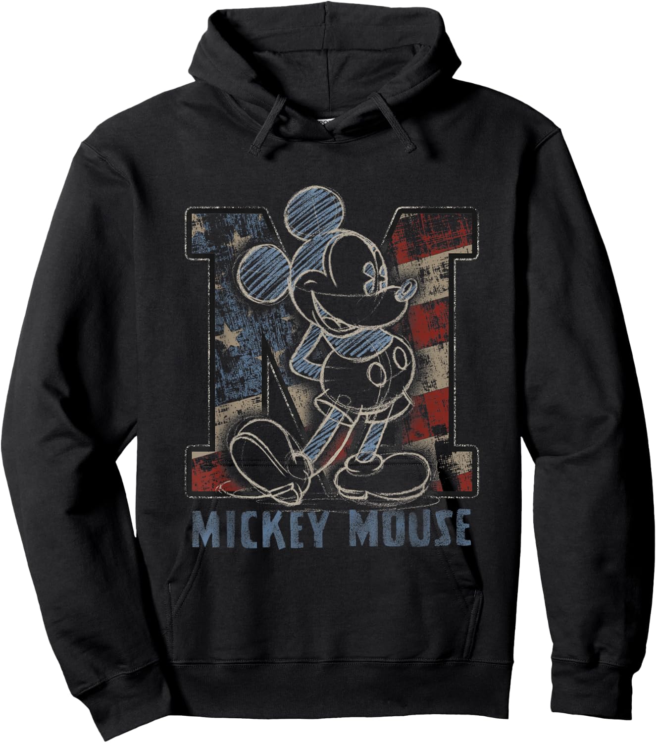 Disney Americana Mickey Sketch Hoodie - Hoodie | Black