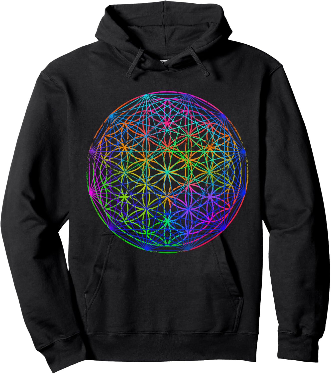 Geometric Chakra - Psychedelic Sacred Geometry Hoodie - Hoodie | Black