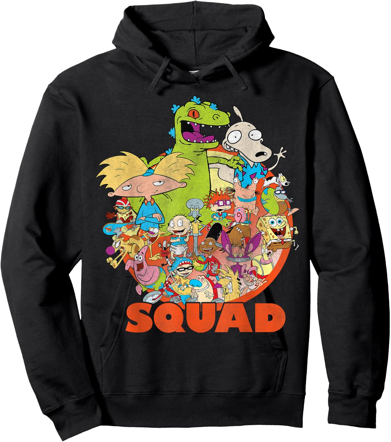 Nickelodeon 90's Nicktoons Squad Graphic Hoodie - Hoodie | Black