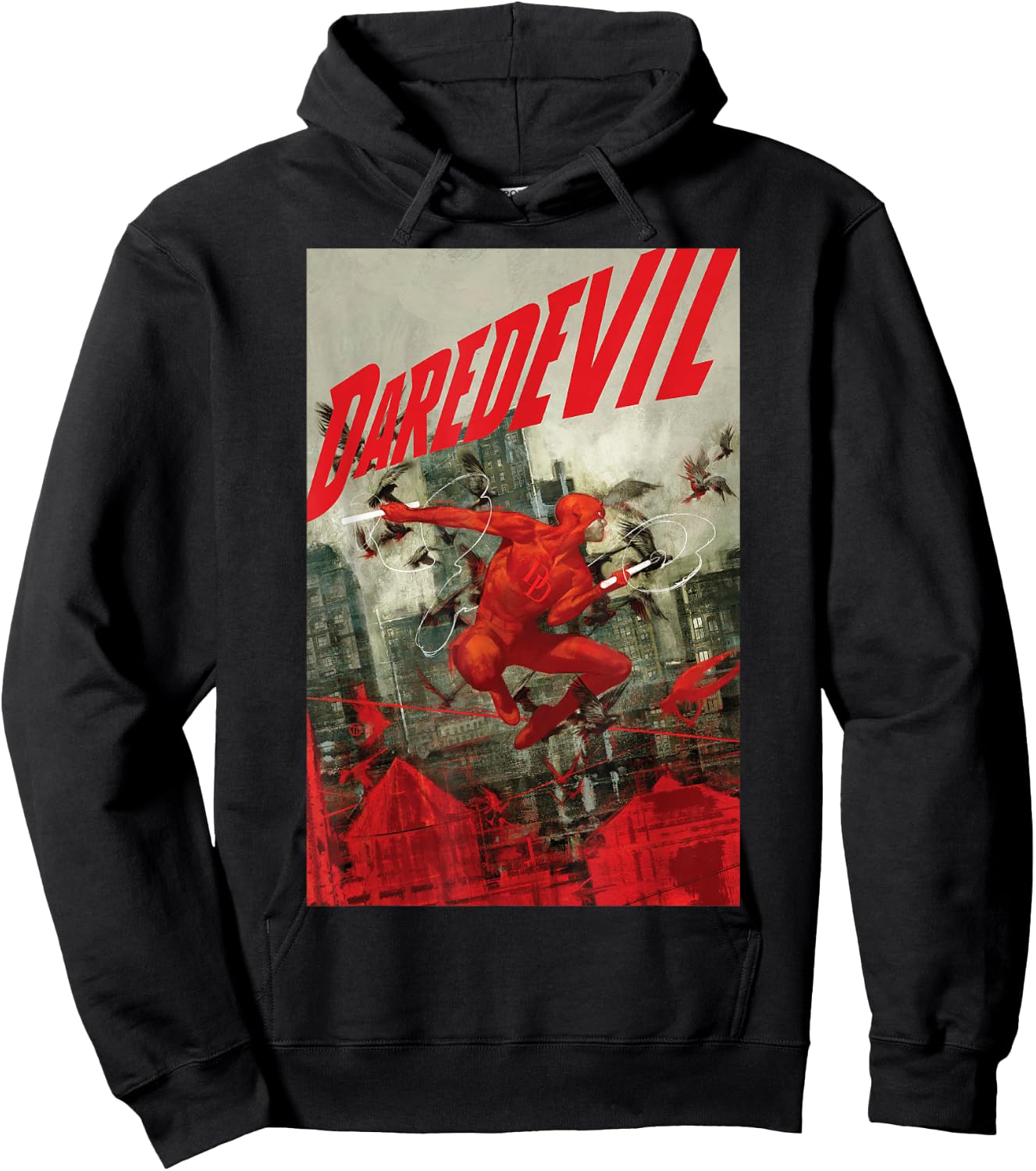 Marvel Comixology Daredevil Know Fear Comic Book Cover Small Hoodie - Hoodie | Black