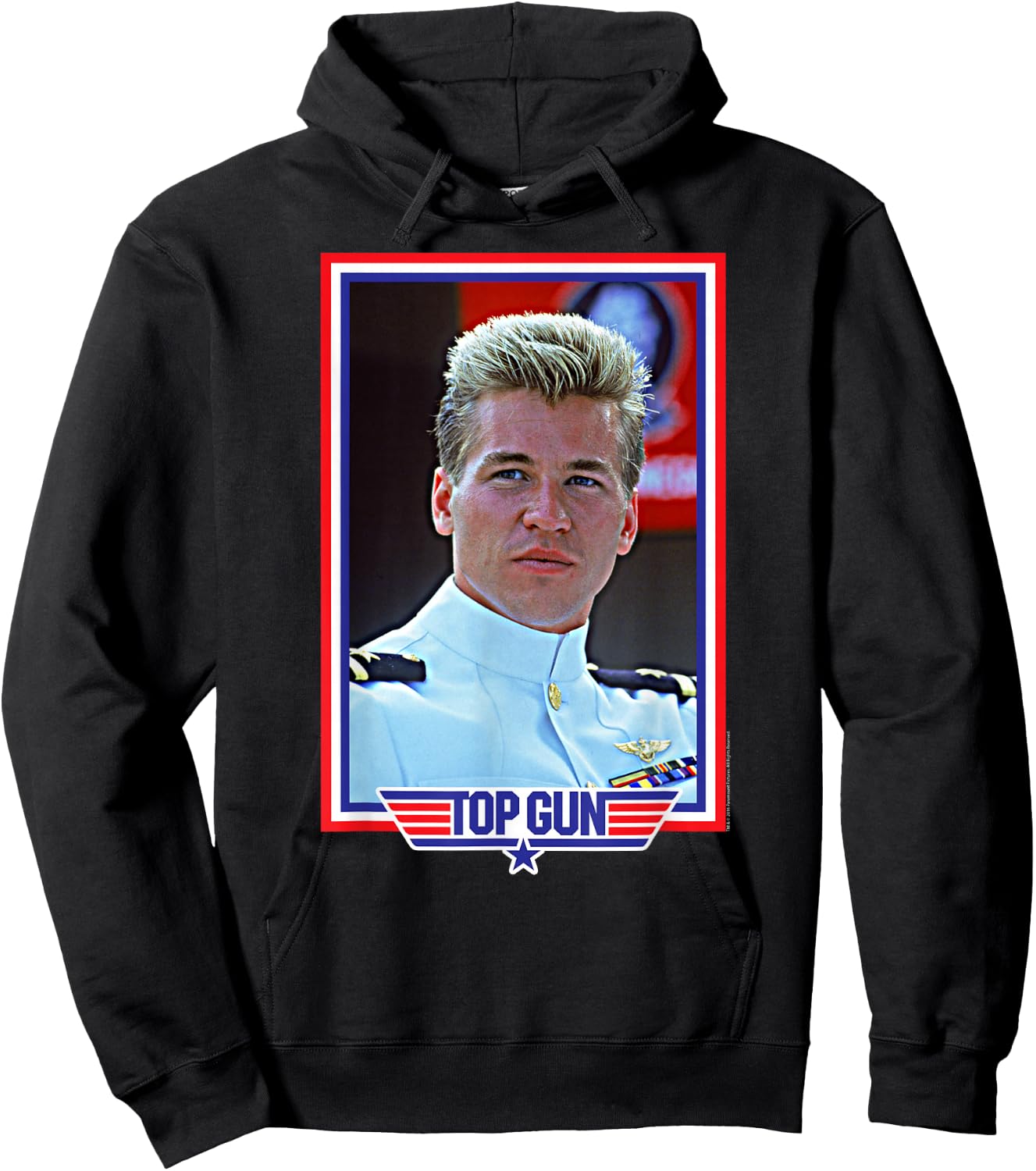 Top Gun Iceman American Colors Frame Action Movie Hoodie - Hoodie | Black