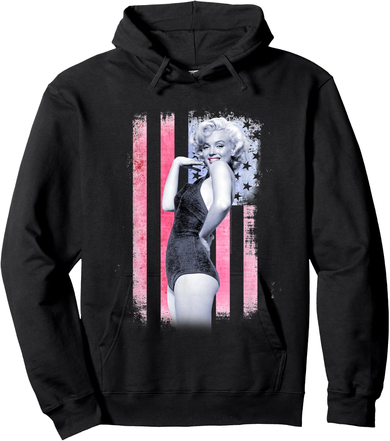 Marilyn Monroe USA Bathing Suit Pose Hoodie - Hoodie | Black