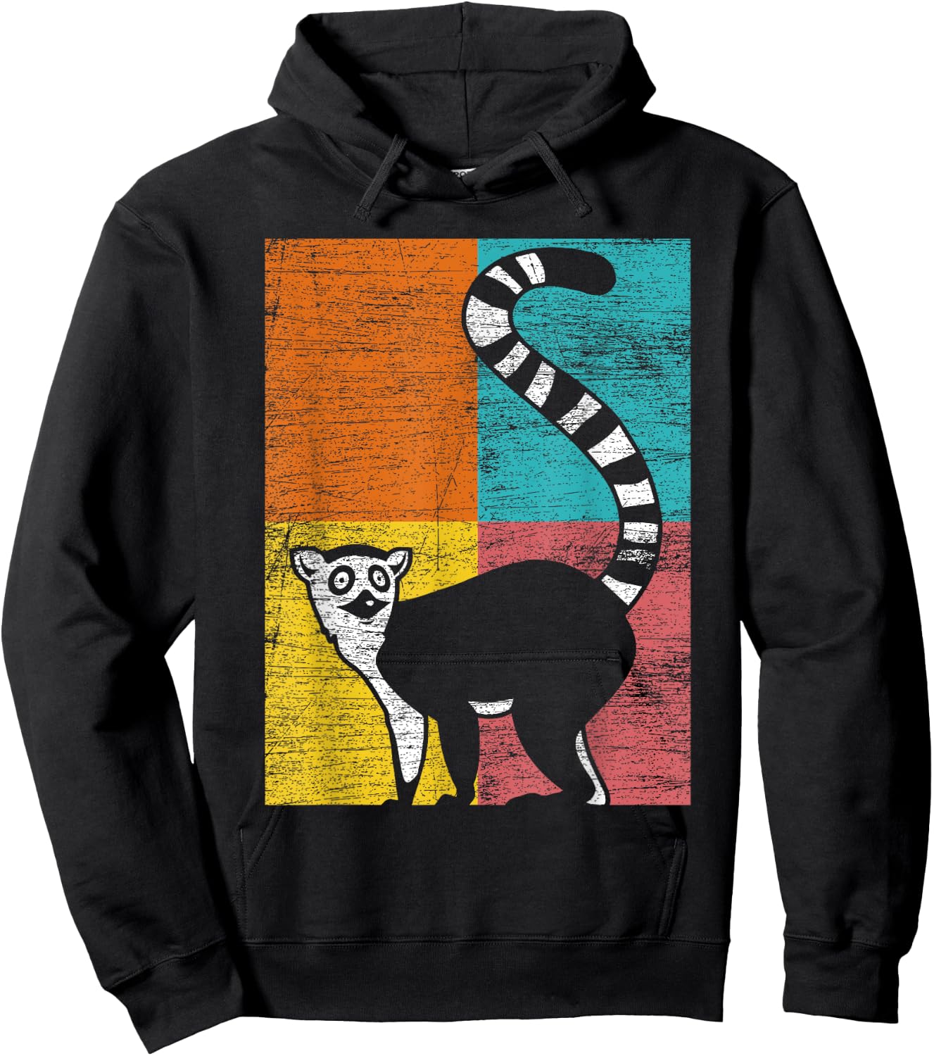 Madagascar Monkey Animal Lemur Hoodie - Hoodie | Black