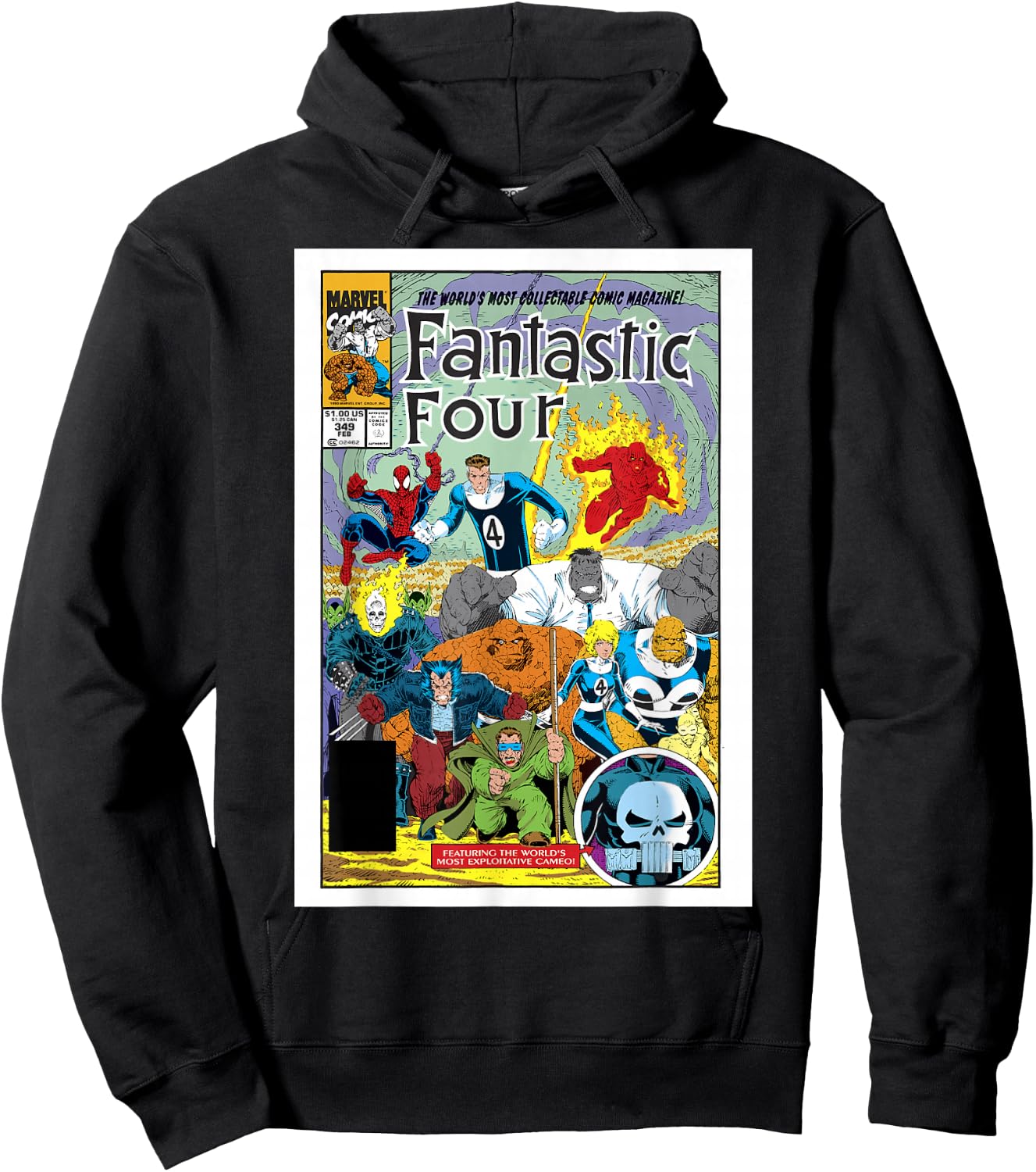 Marvel Exclusive Fantastic Four Vintage Comic Book Cover Small Hoodie - Hoodie | Black