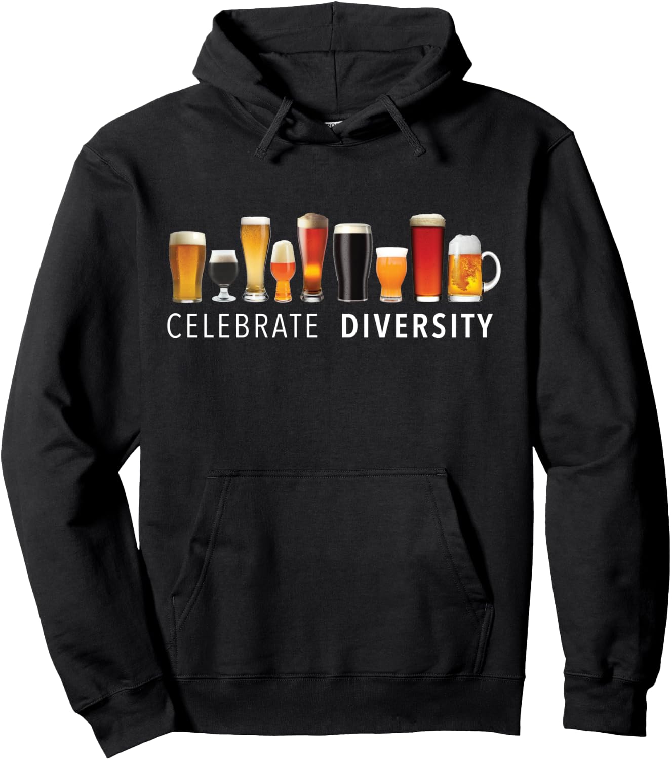 Celebrate Diversity Craft Beer Drinking Hoodie - Hoodie | Black
