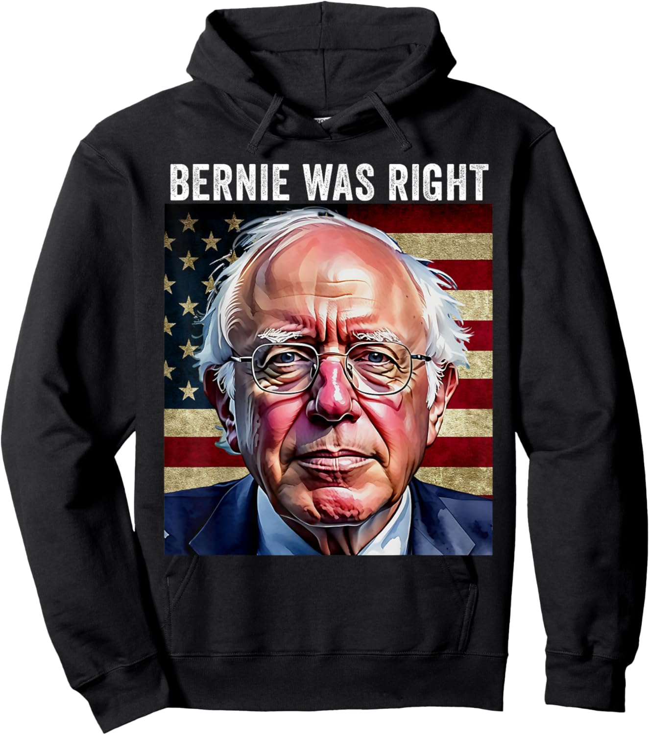 Bernie Sanders Bernie Was Right Indivisible No Kings Protest Hoodie - Hoodie | Black