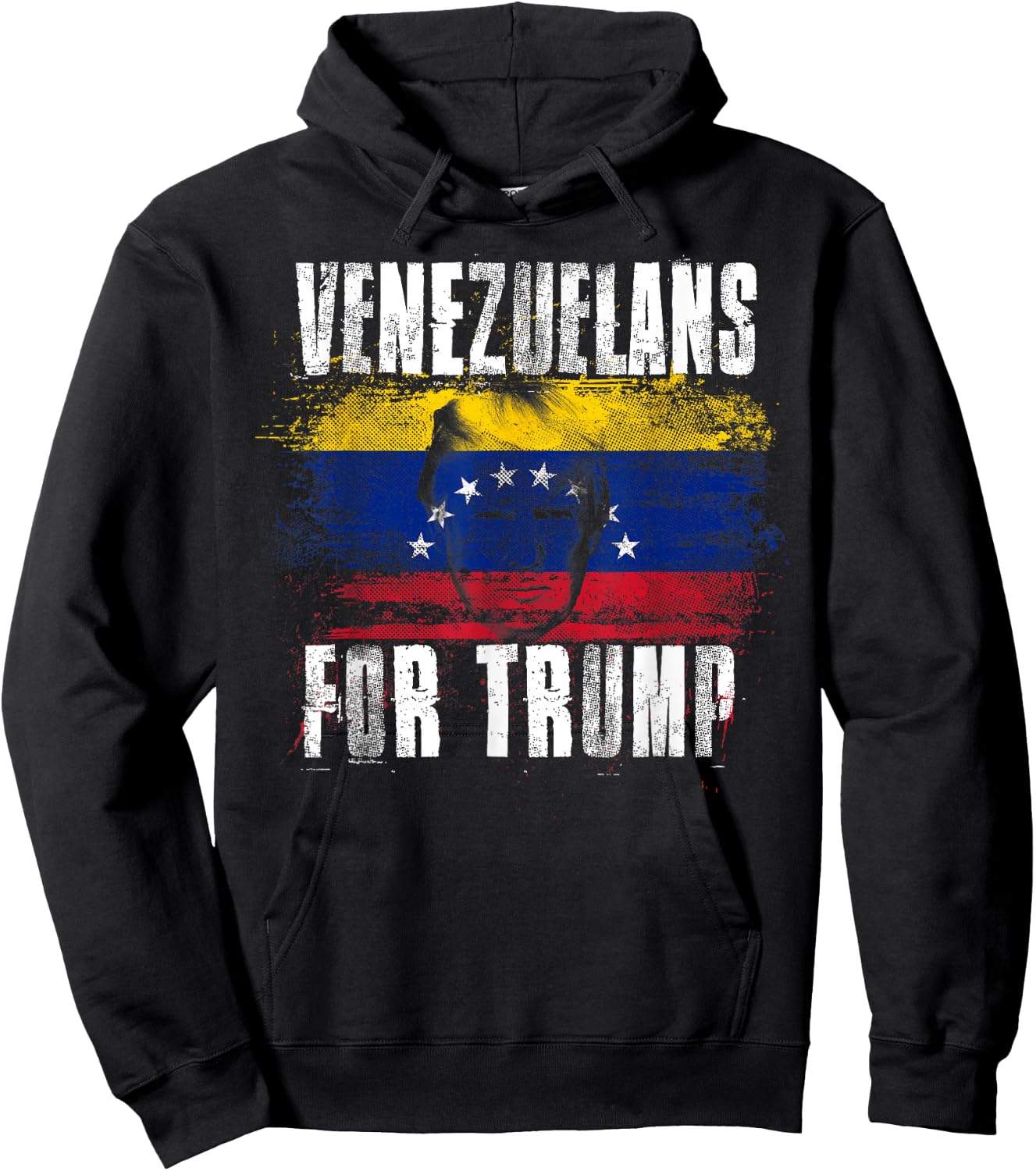 Venezuelan For Trump - American and Venezuela Patriotic Hoodie - Hoodie | Black