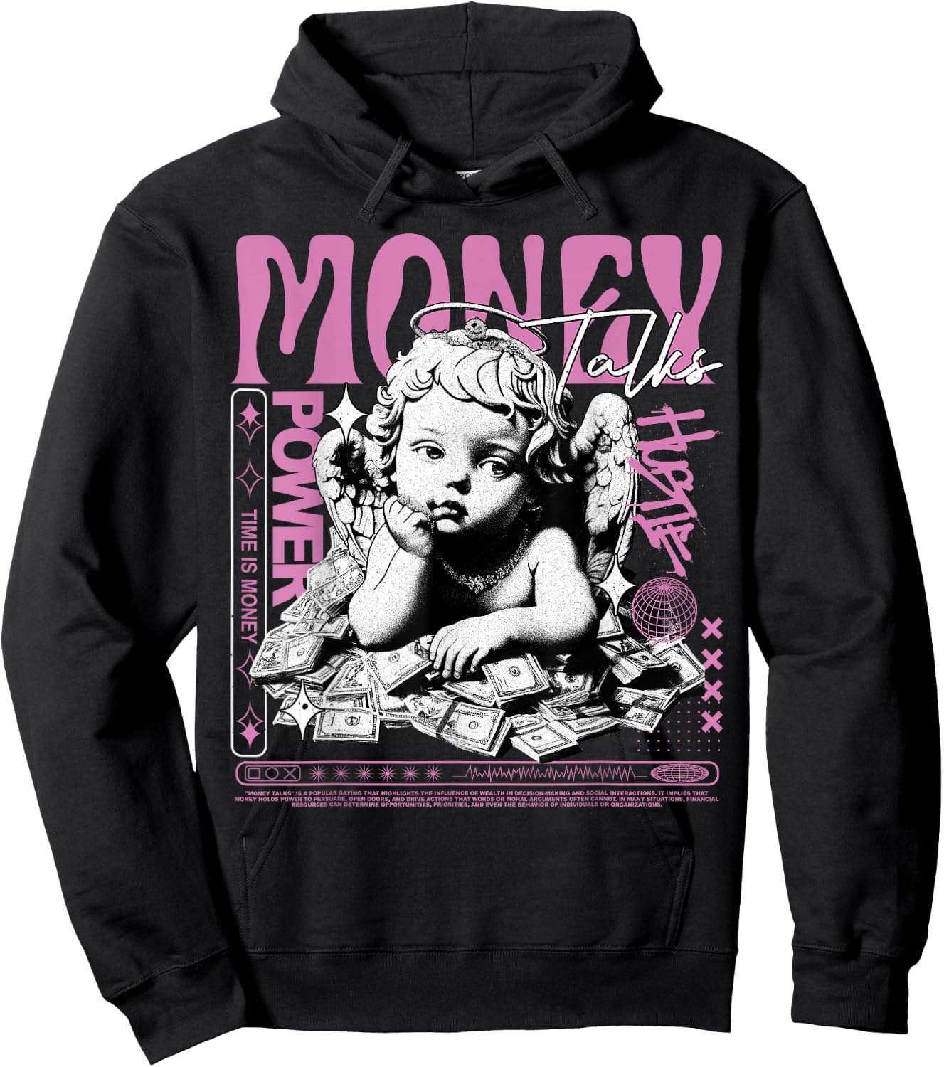 Money Talks Orchid 4s Matching Women Hoodie - Hoodie | Black