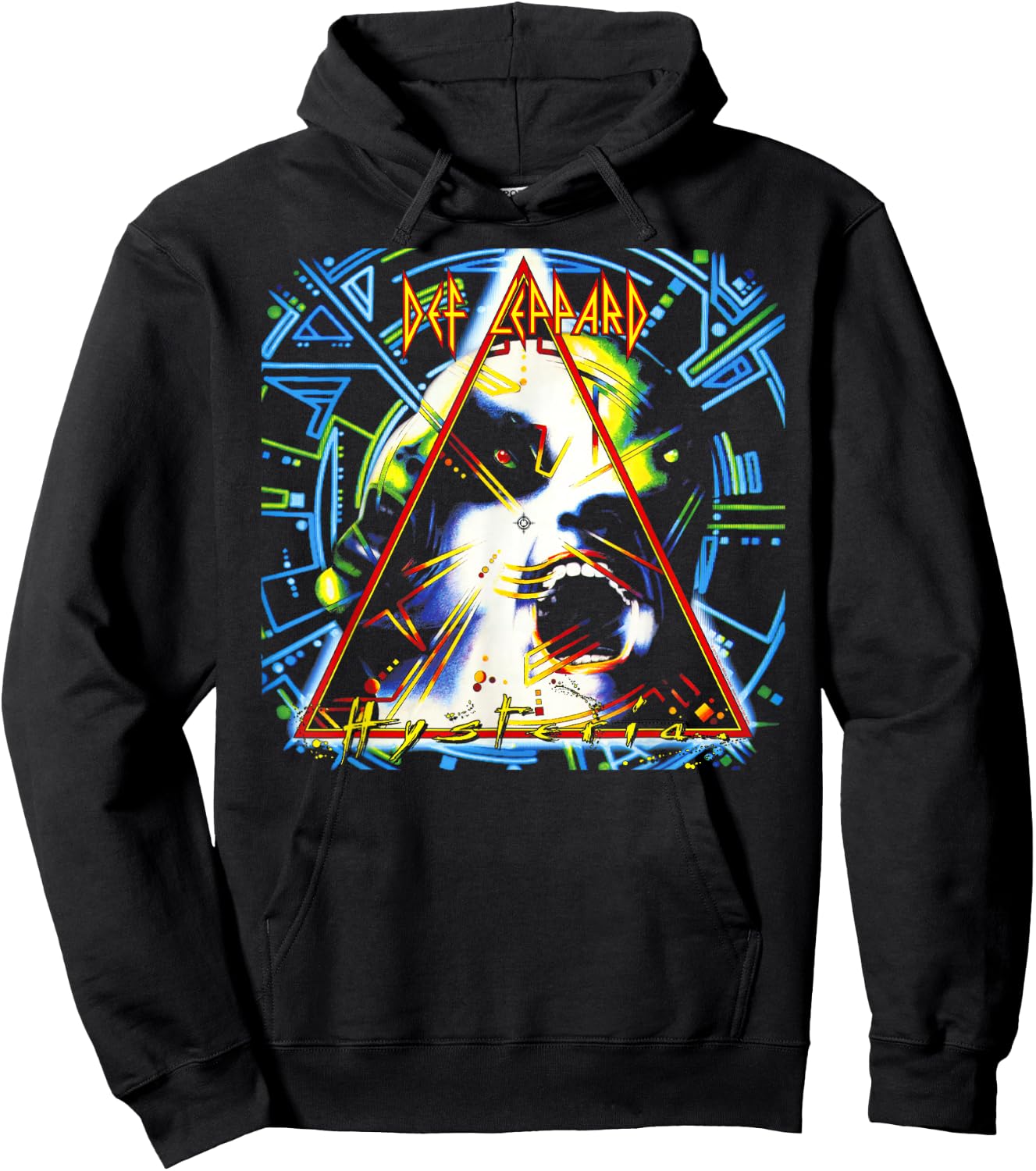 Def Leppard - Hysteria Album Short Sleeve Hoodie - Hoodie | Black