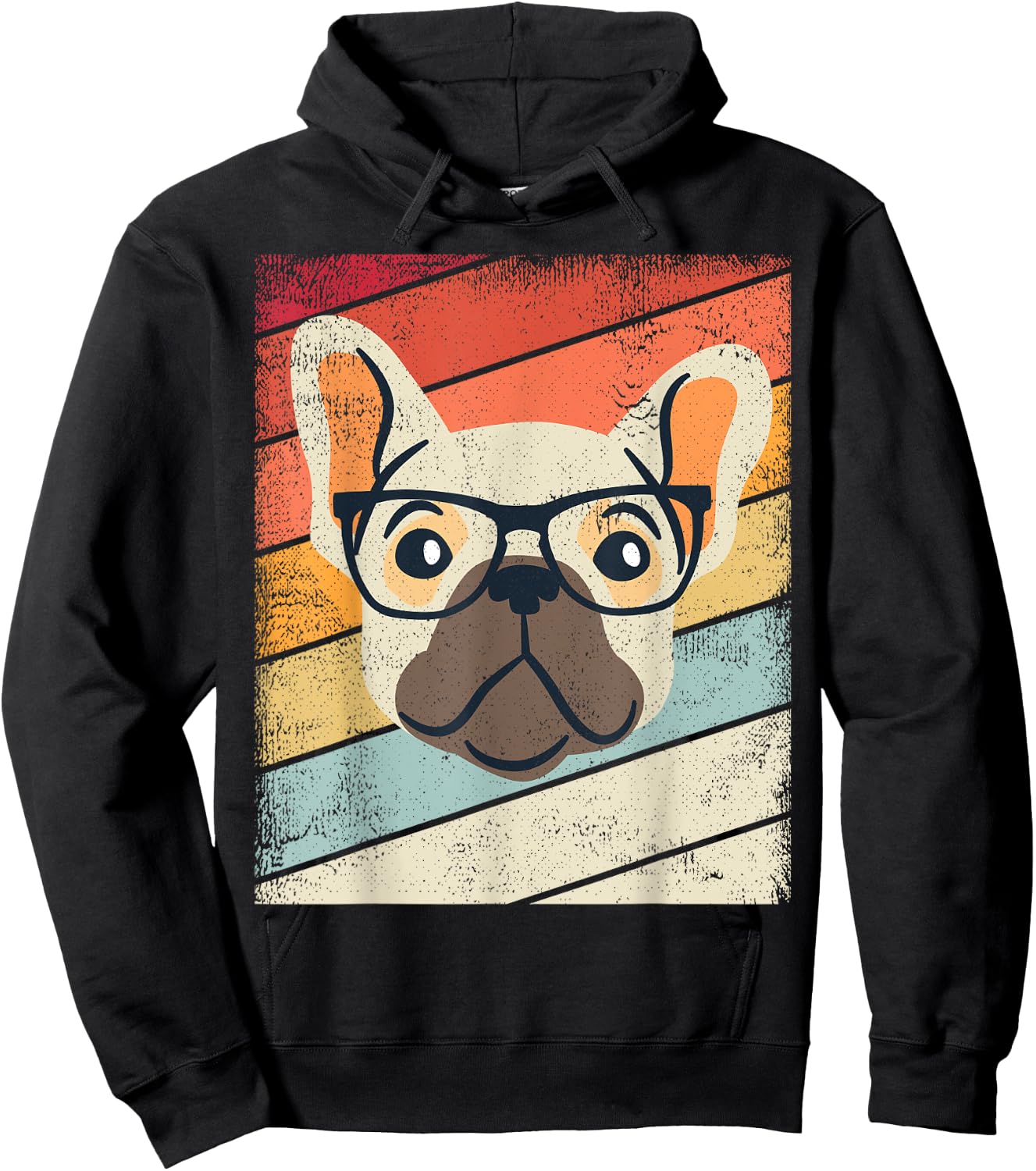 Vintage Dog Reading Glasses Retro Graphic Gift Kids, Youth Hoodie - Hoodie | Black