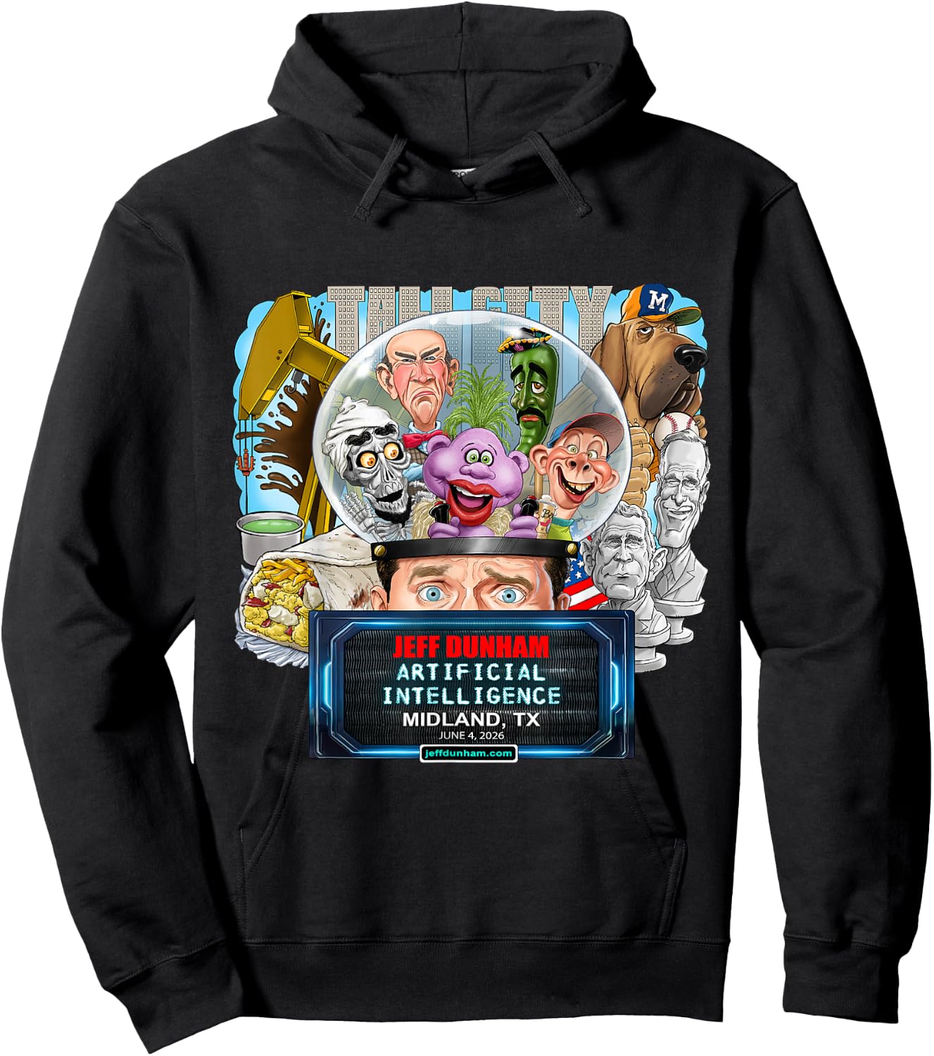 Jeff Dunham Midland, TX (2026) Hoodie - Hoodie | Black