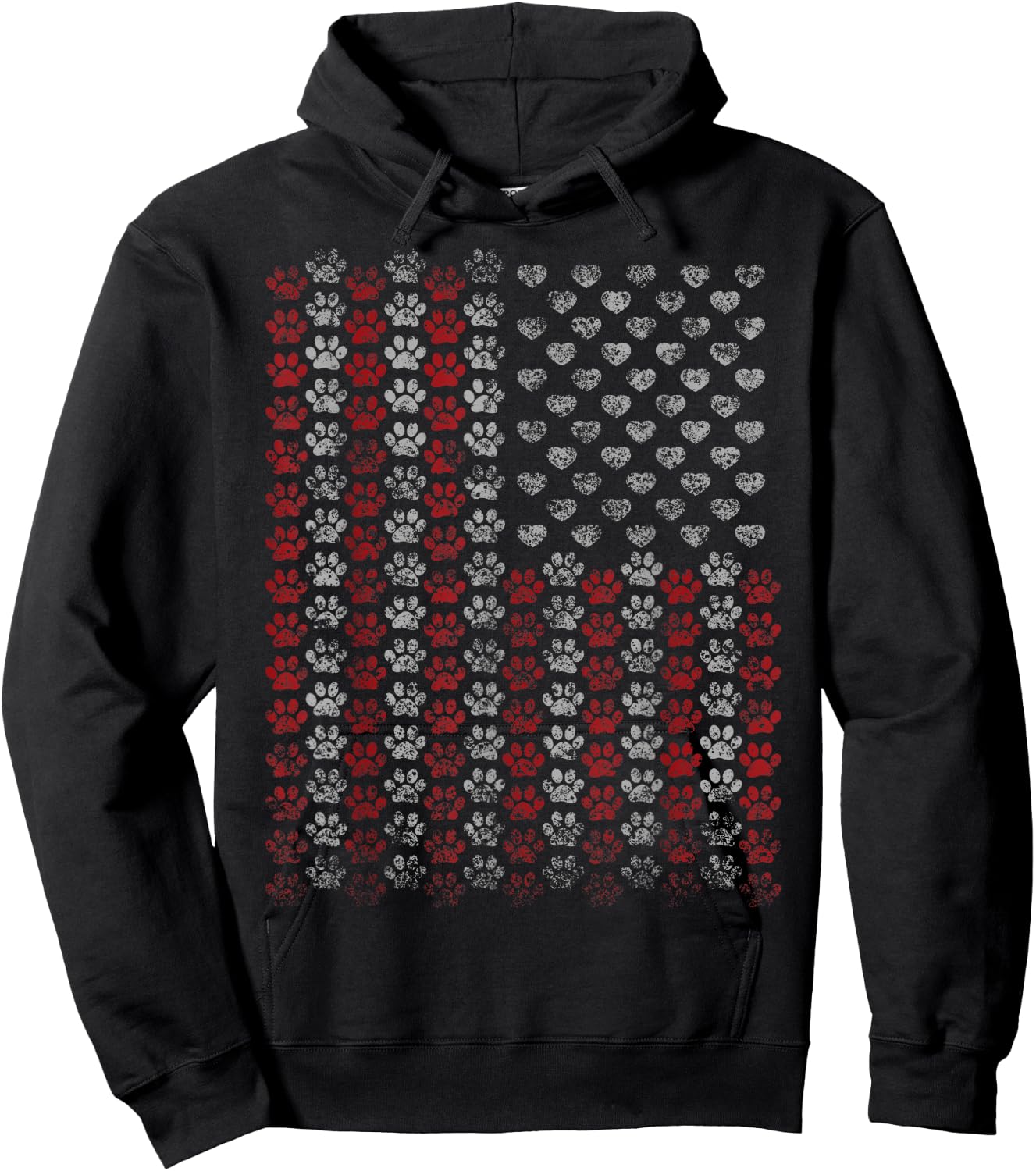 Fun Patriotic Veterans Day Shirt for Dog & Cat Lovers rc Kids Men Hoodie - Hoodie | Black