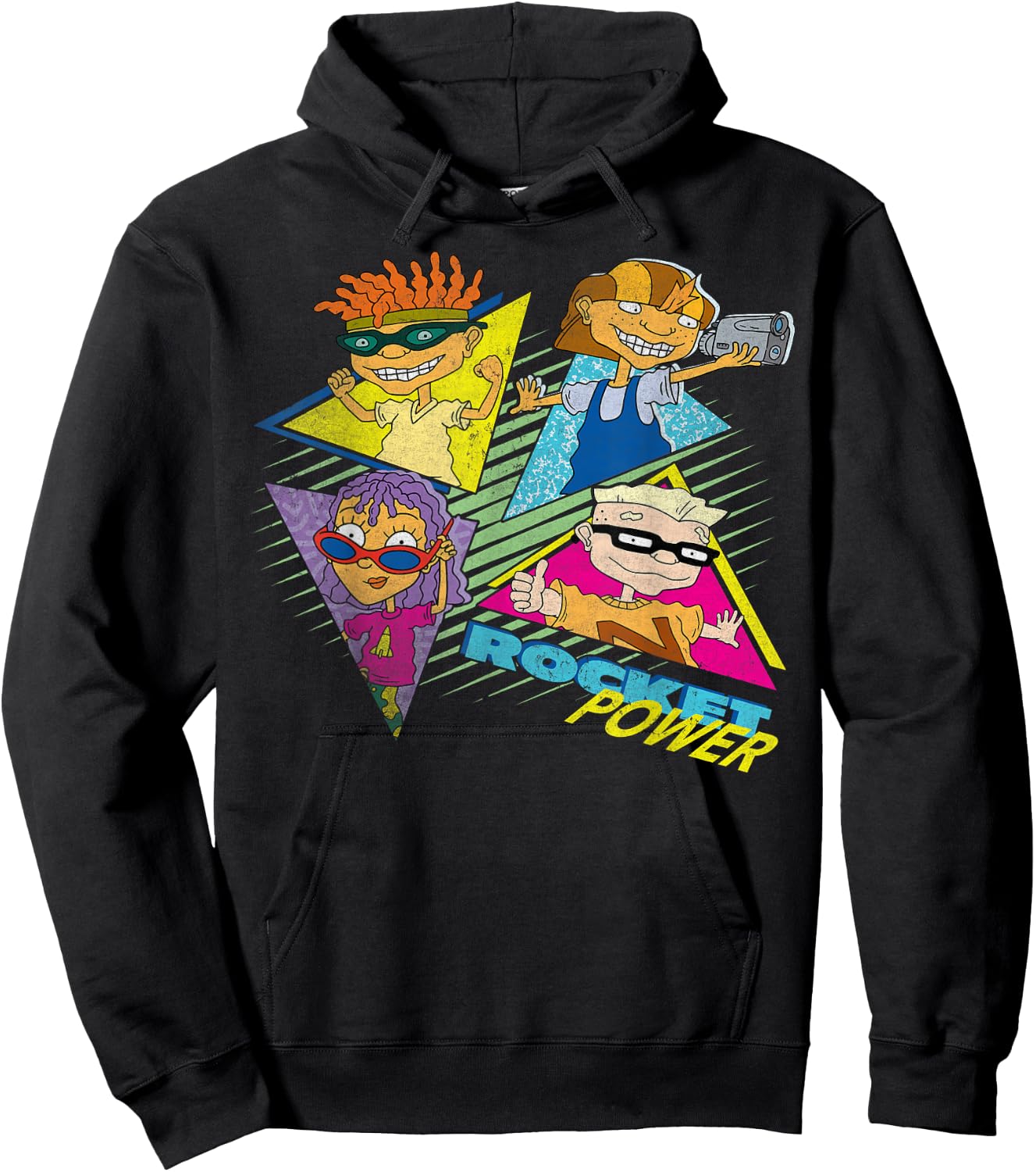 Nickelodeon Rocket Power Character Group Retro Hoodie - Hoodie | Black