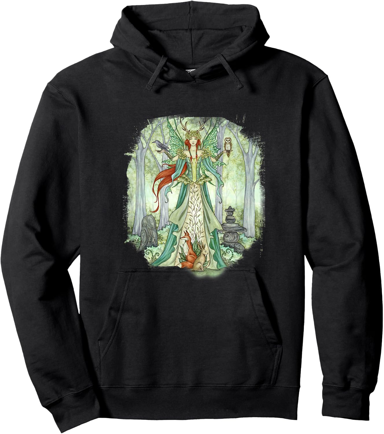 Amy Brown Art, Caretaker, Garden Faery Queen Hoodie - Hoodie | Black