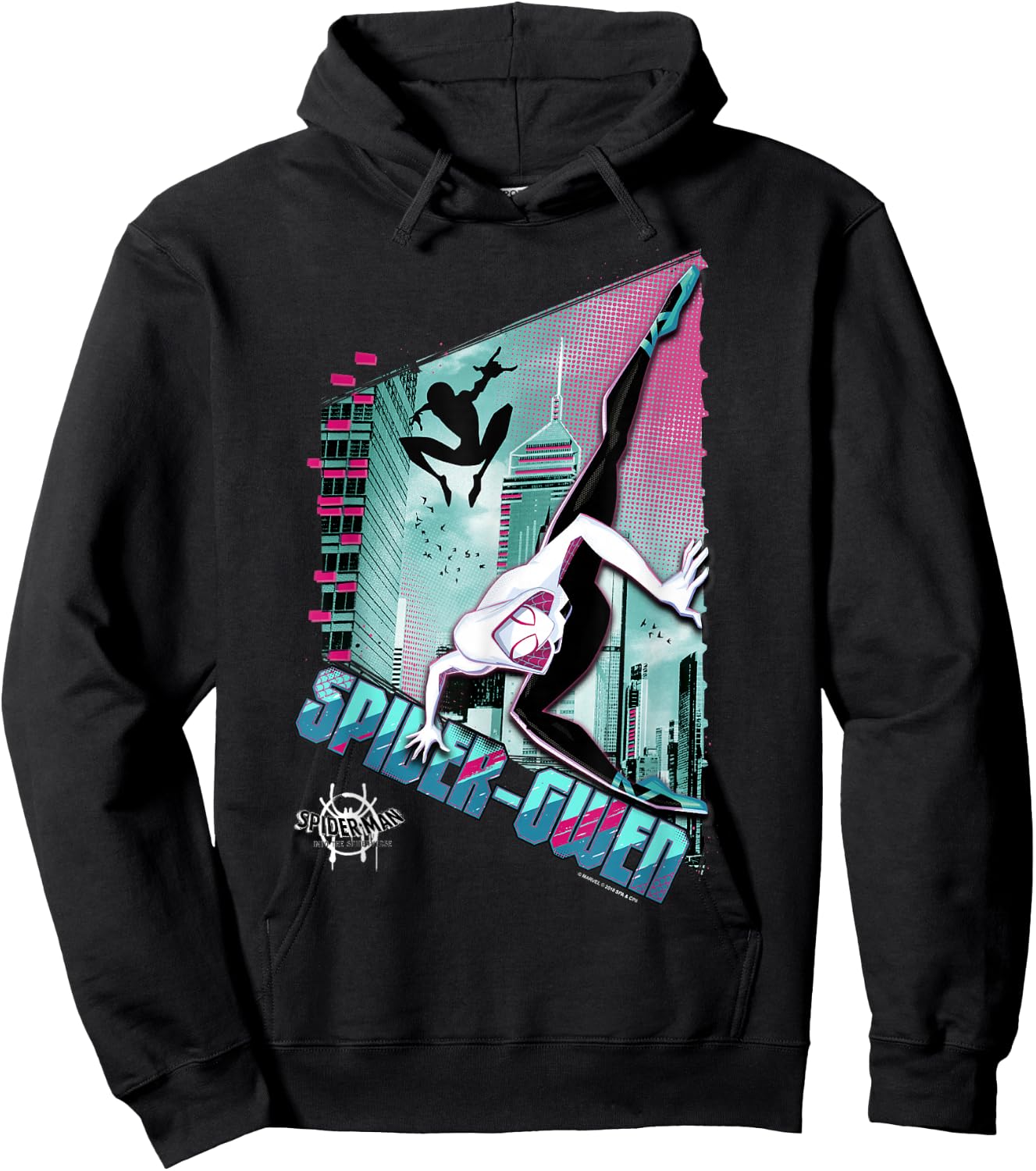 Marvel Spider-Man Spiderverse Spider-Gwen City Pose Small Hoodie - Hoodie | Black
